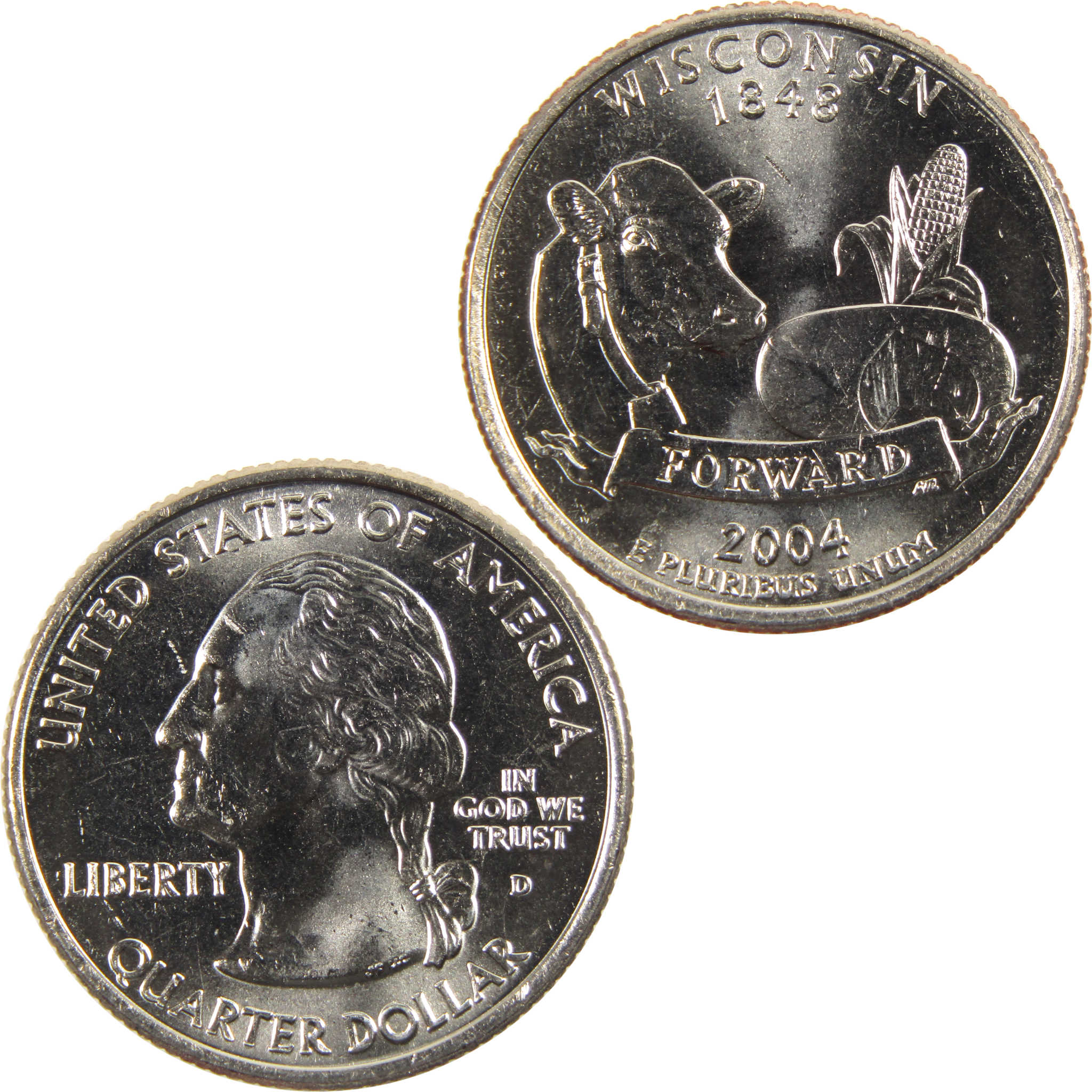 Wisconsin state on sale quarter 2004 proof d