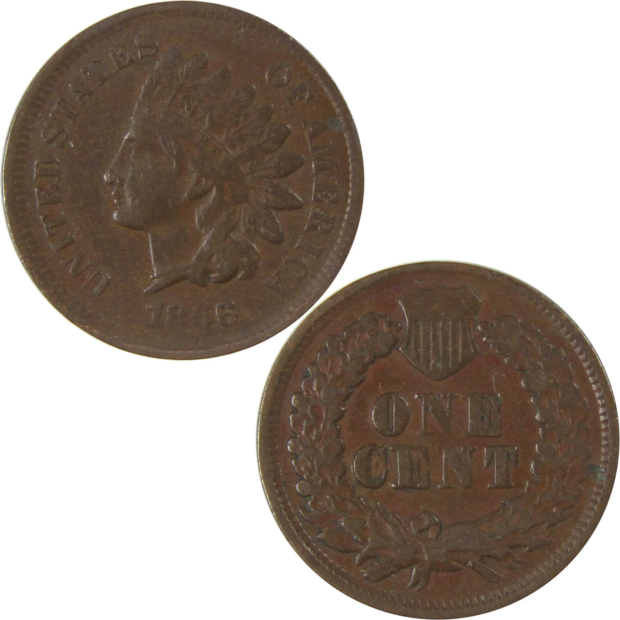 1866 Indian Head Cent VF Very Fine Penny 1c Coin SKU:I23992