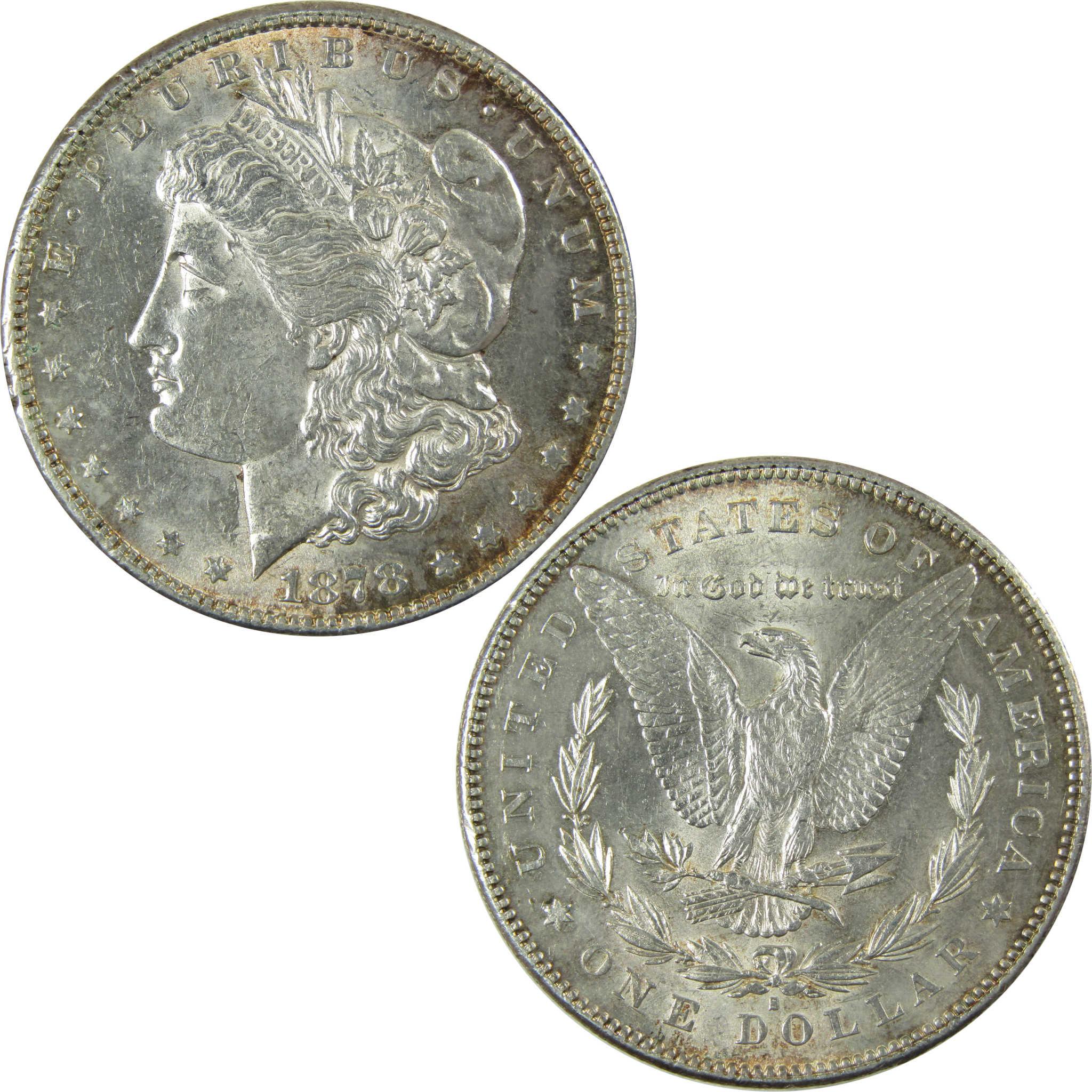 1878 S Morgan Silver Dollar AU About Uncirculated $1 Coin SKU:I26286 - Morgan coin - Morgan silver dollar - Morgan silver dollar for sale - Profile Coins &amp; Collectibles