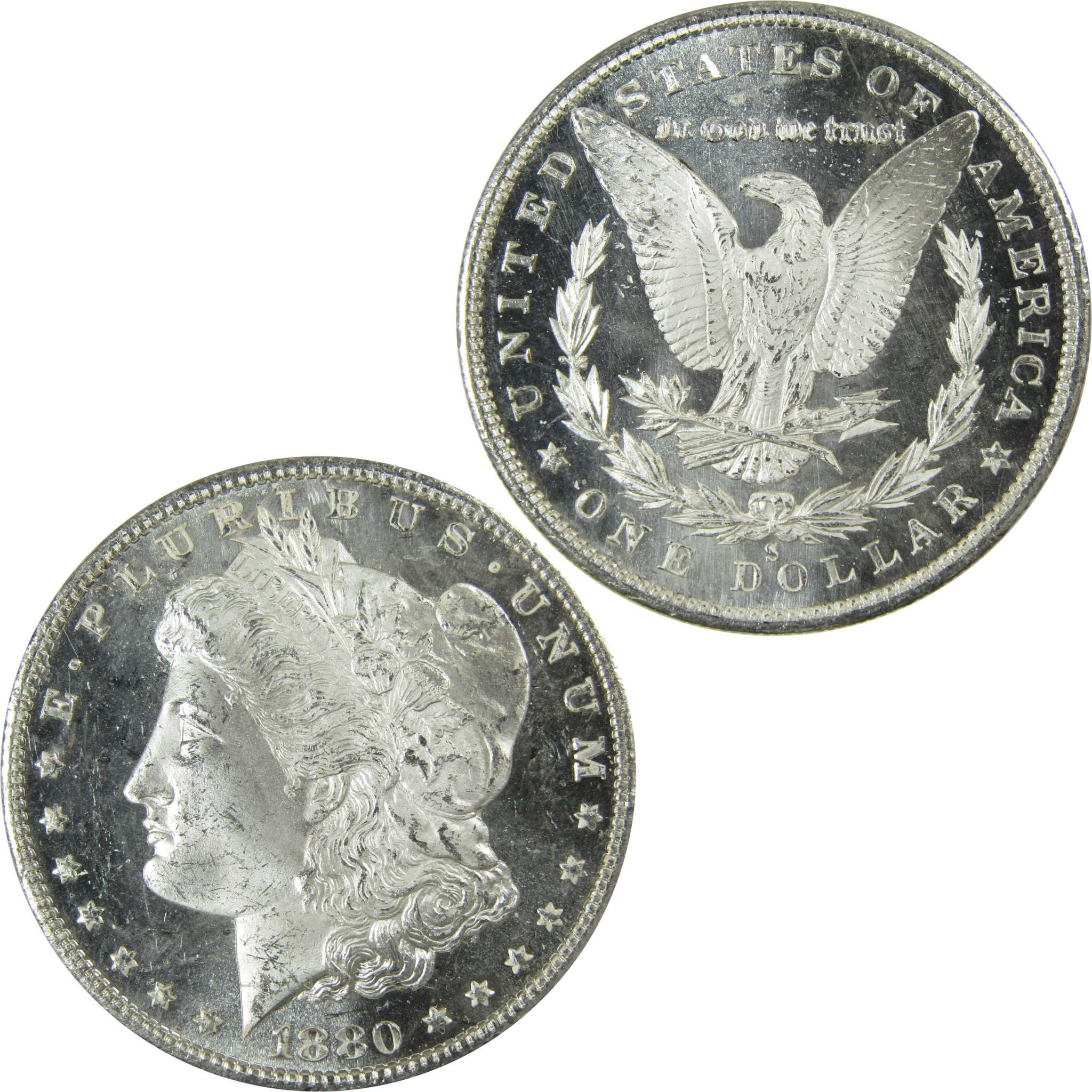 1880 S Morgan Silver $1 BU Choice Uncirculated Mint State SKU:CP639 - Morgan coin - Morgan silver dollar - Morgan silver dollar for sale - Profile Coins &amp; Collectibles