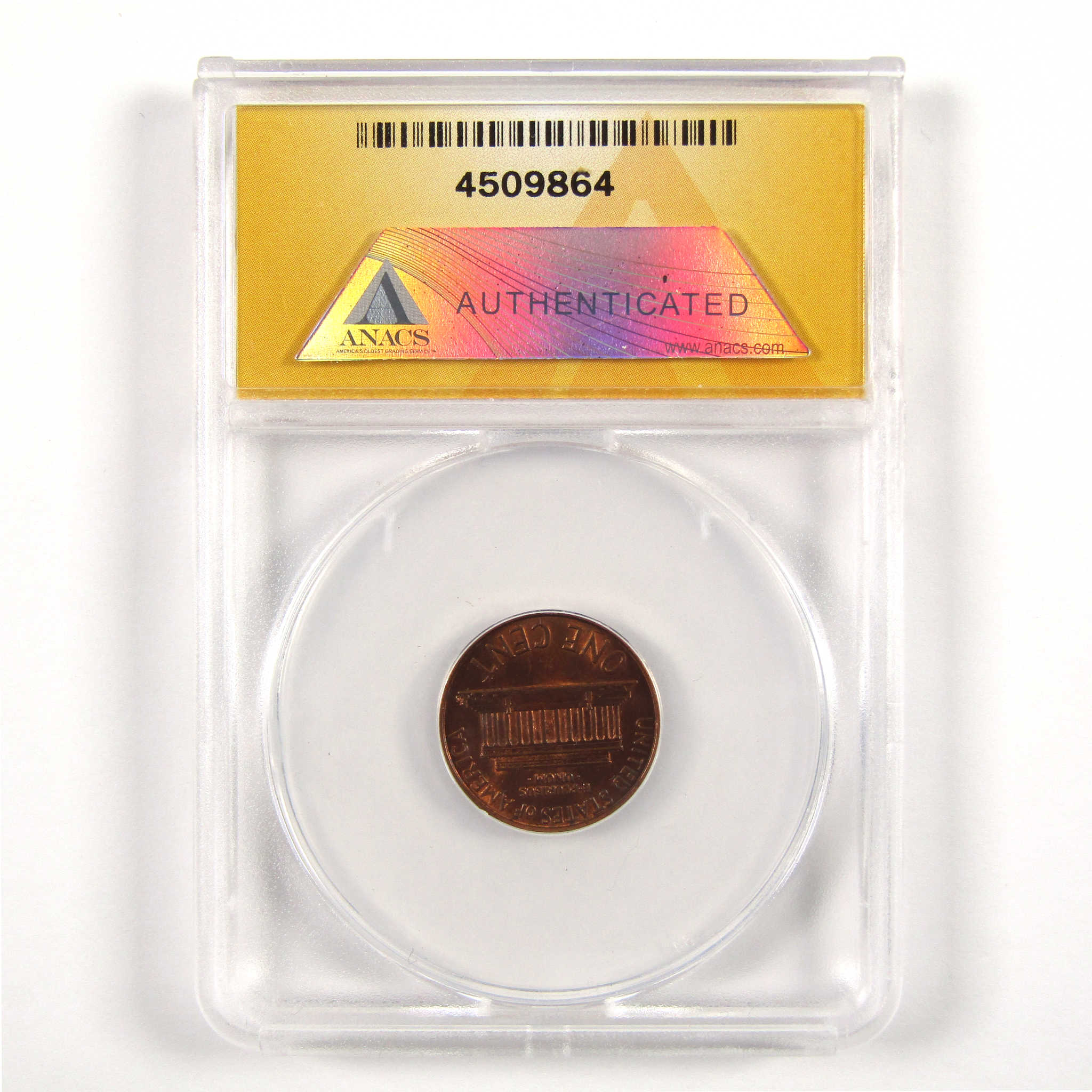 1999 Type 2 PF Rev Lincoln Memorial 1c MS 62 RB ANACS Unc SKU:CPC5543