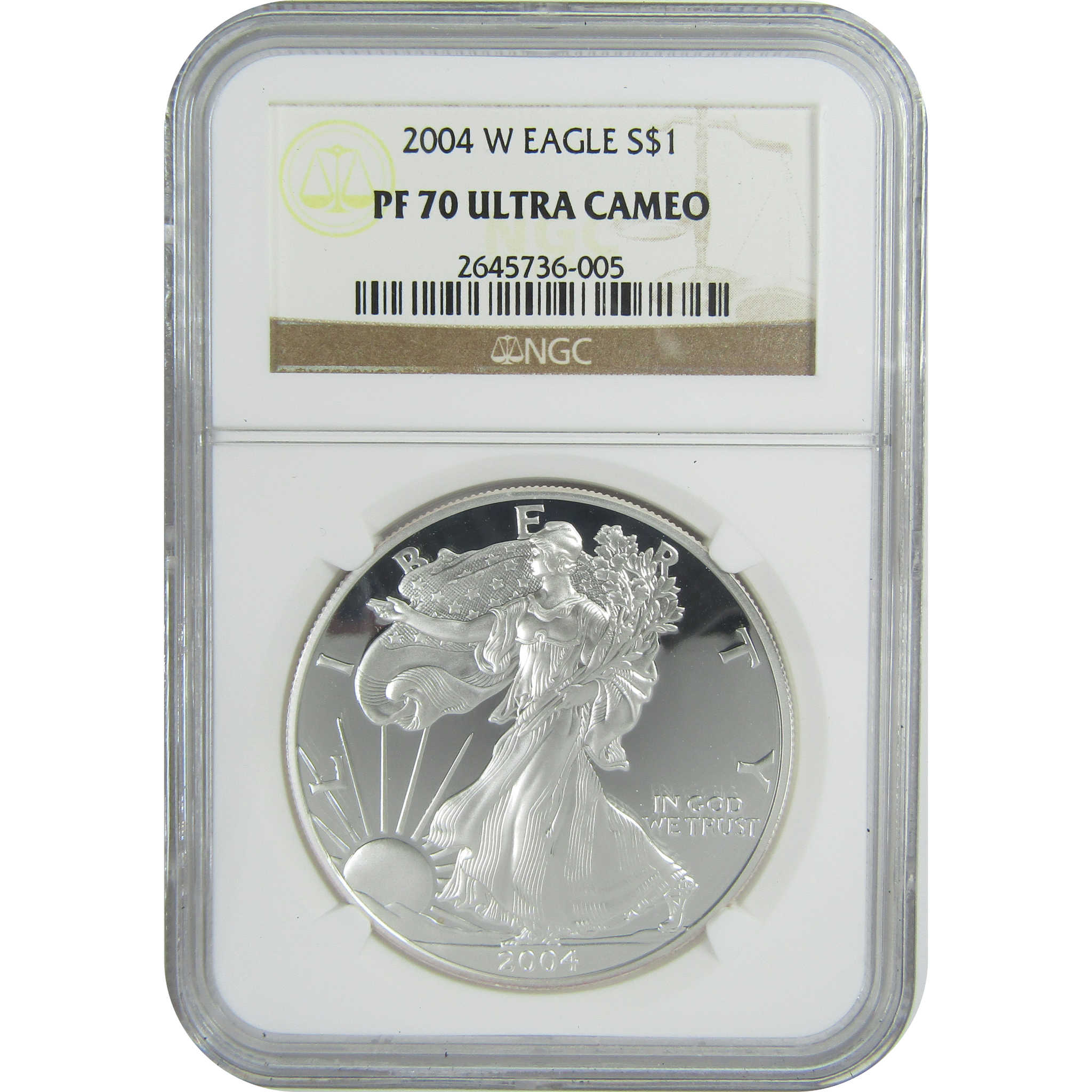 2004 W American Silver Eagle PF 70 UCAM NGC Proof $1 SKU:CPC9468