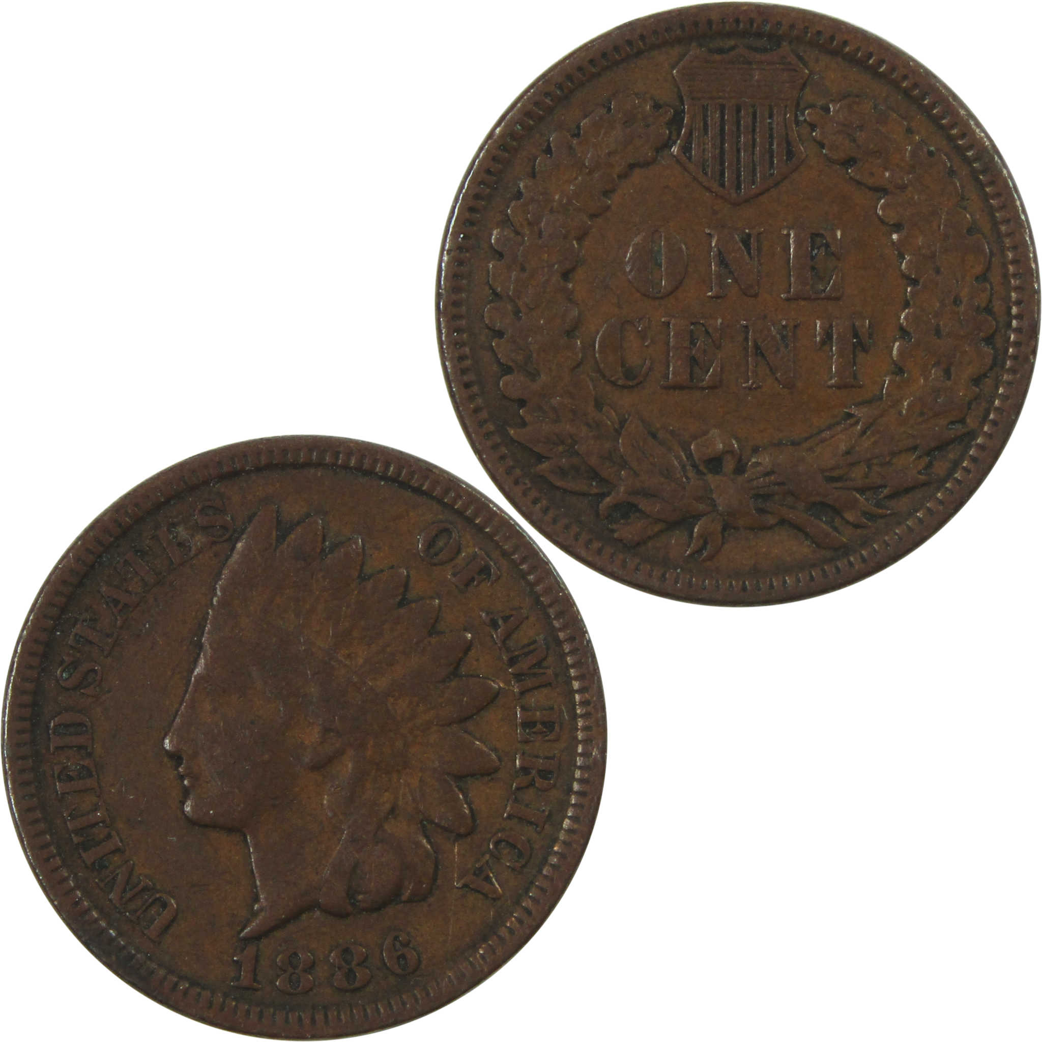 1886 top Indian head penny