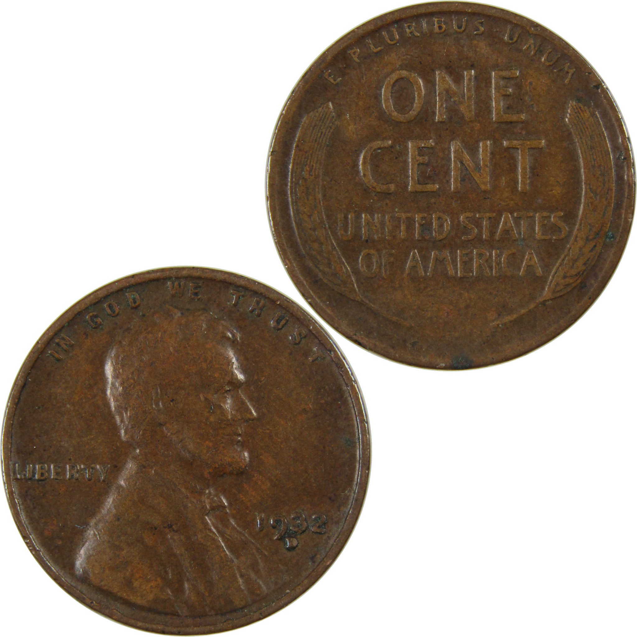 1932 D Lincoln Wheat Cent F Fine Penny 1c Coin Collectible SKU:I27123