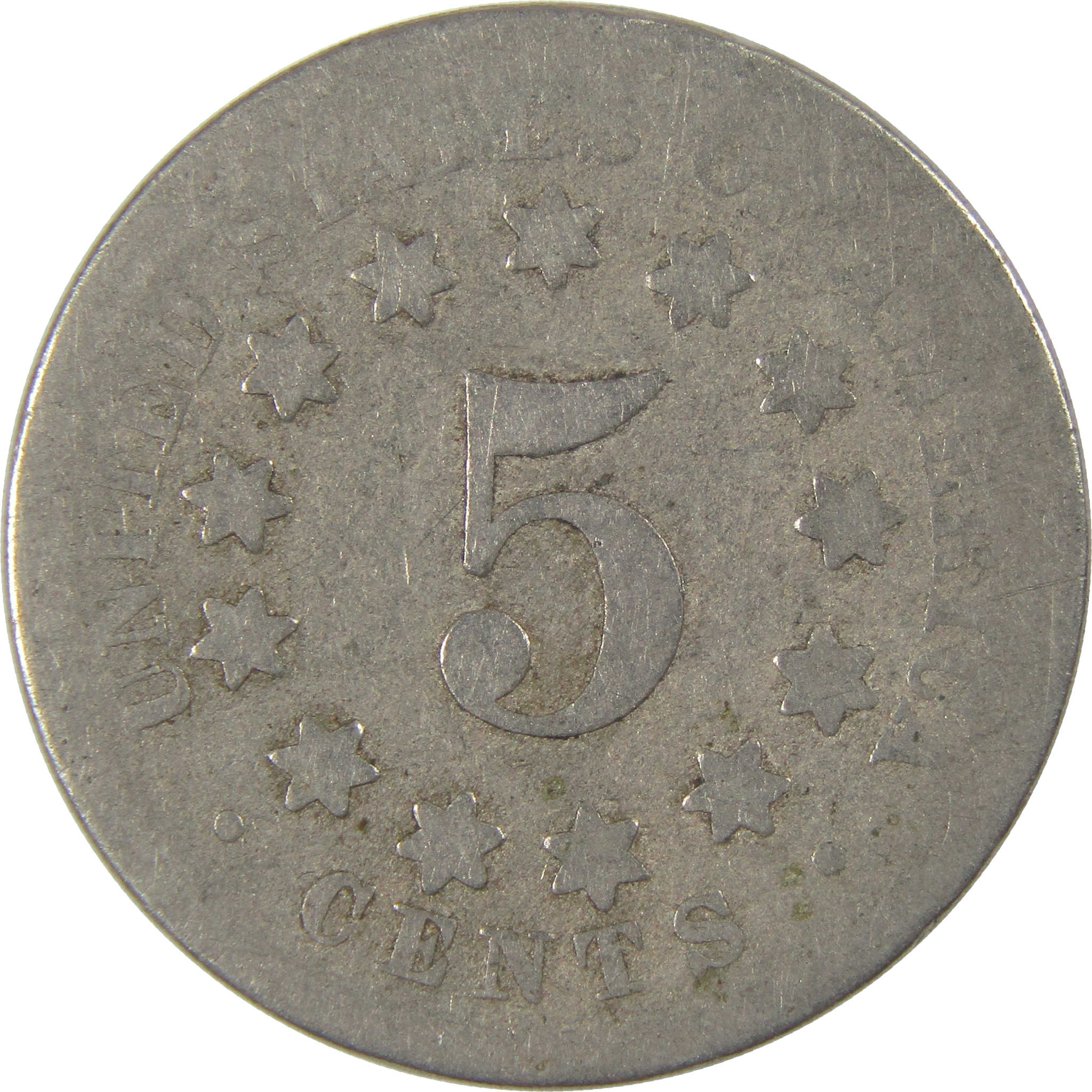 1868 Shield Nickel G Good Details 5c Coin SKU:I23831