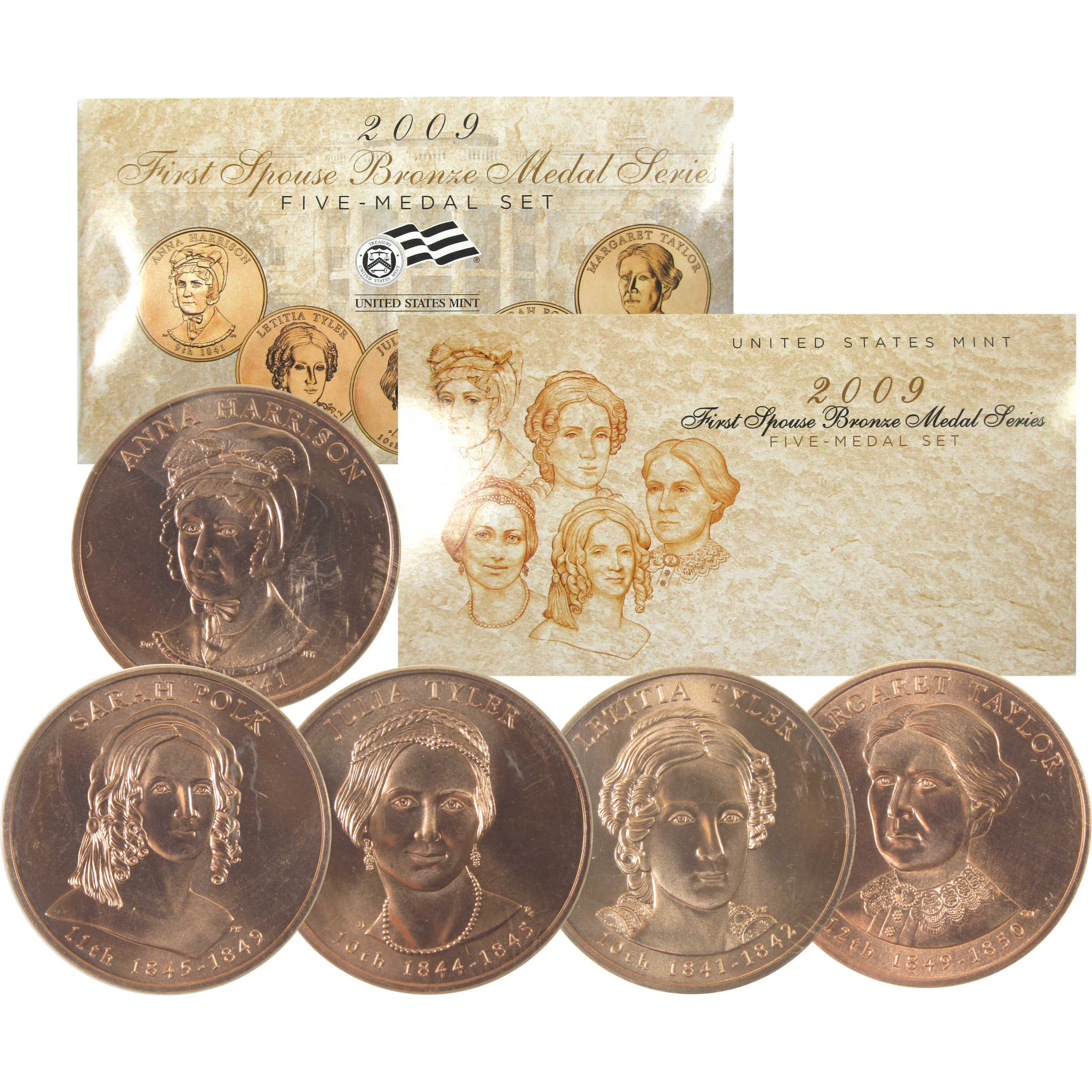 2009 First Spouse Bronze Medal Series 5 Piece Set SKU:CPC8988