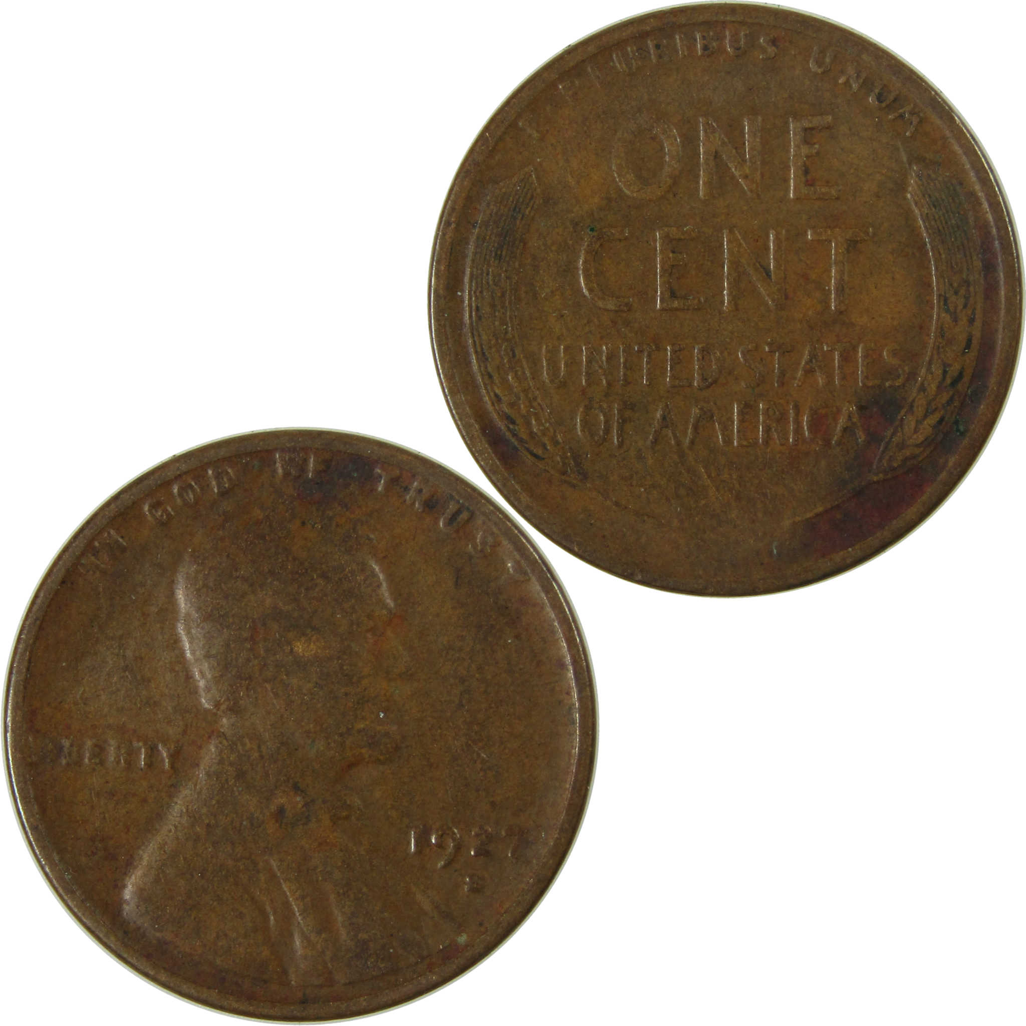 1927 S Lincoln Wheat Cent F Fine Penny 1c Coin Collectible SKU:I26682