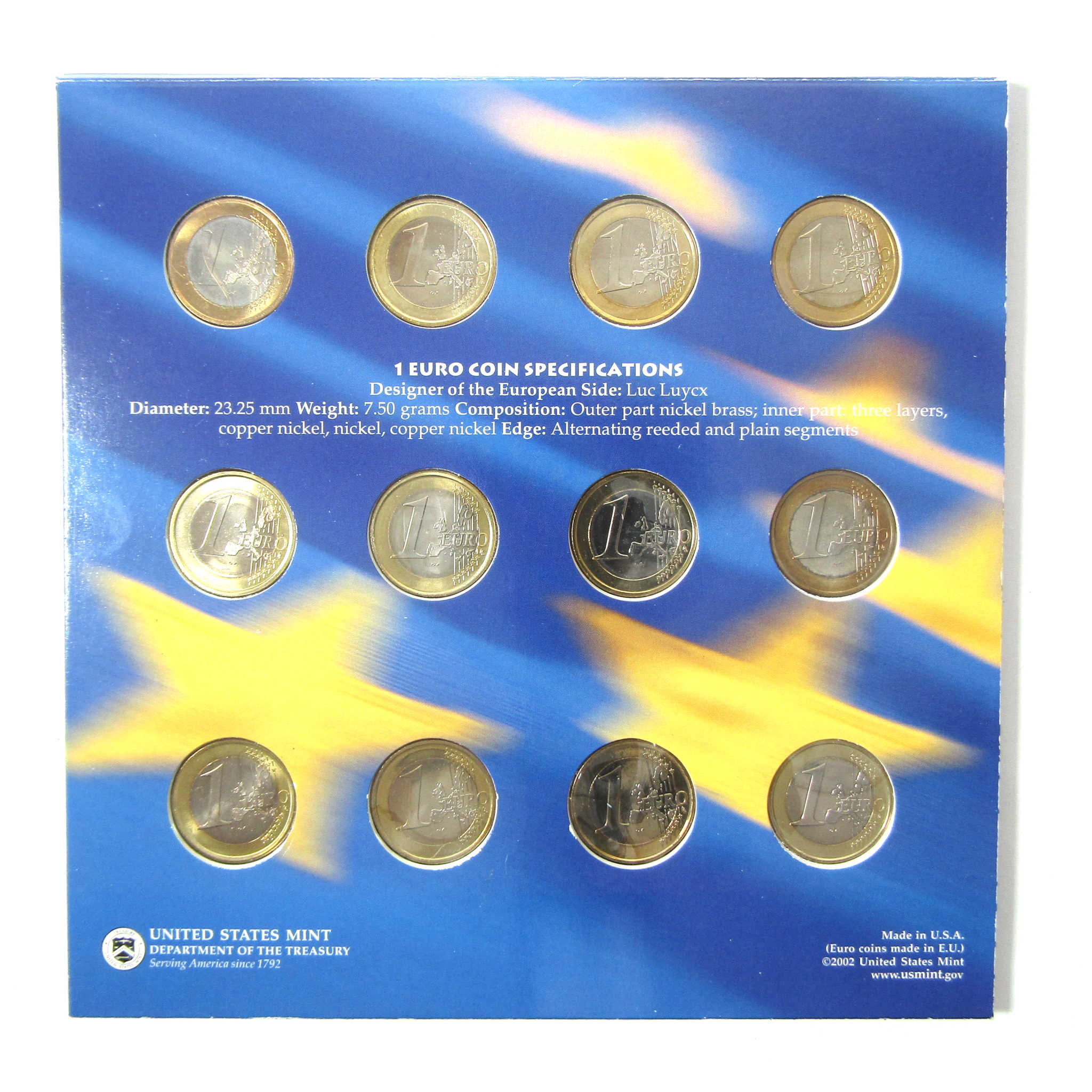 2002 State Quarters & Euro Coin Collection OGP COA SKU:CPC3016