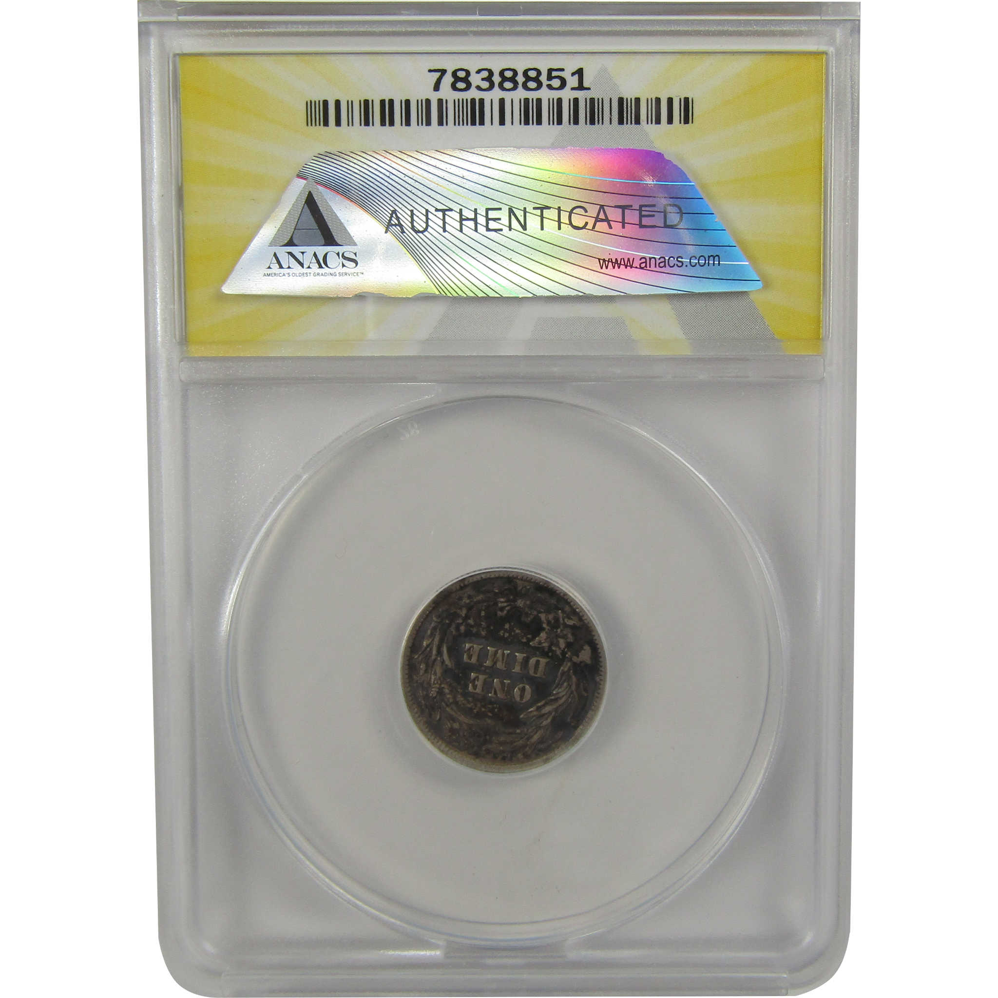 1910 D Barber Dime VF 35 Details ANACS Silver 10c Coin SKU:I22324