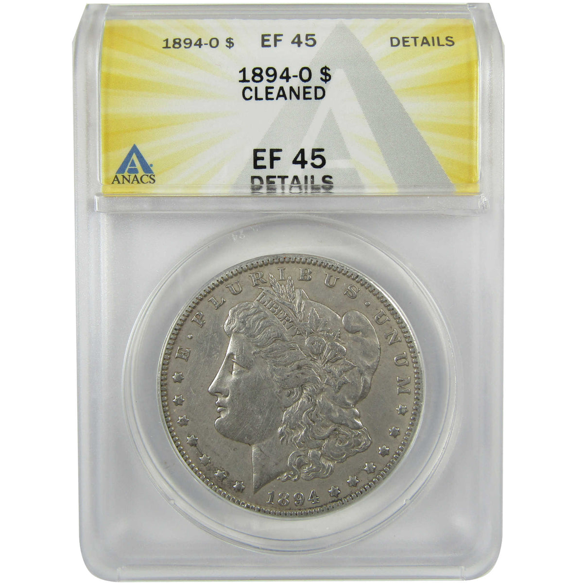 1894 O Morgan Silver Dollar EF 45 Details ANACS $1 Coin SKU:I28552