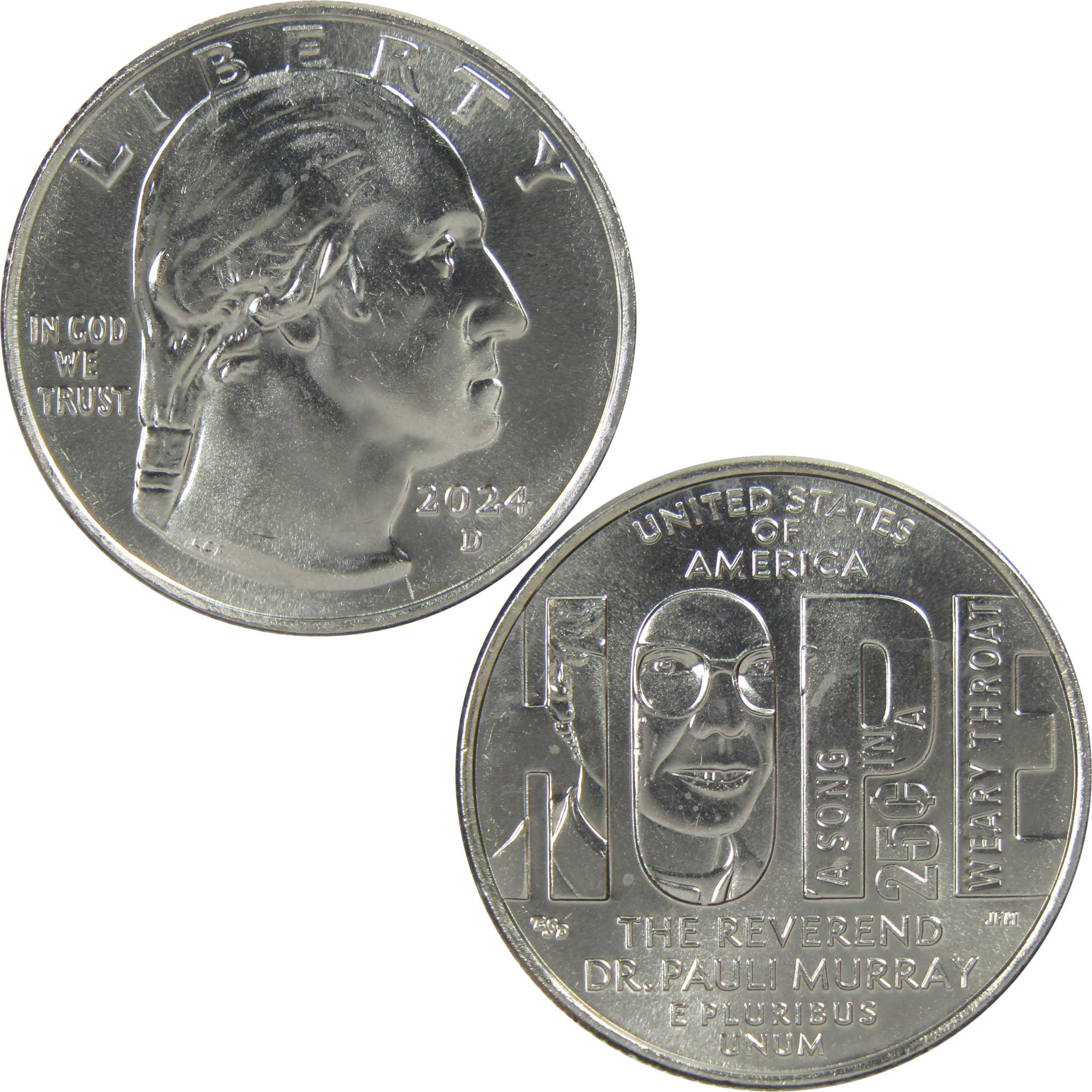 2024 D Pauli Murray American Women Quarter Uncirculated Clad 25c Coin