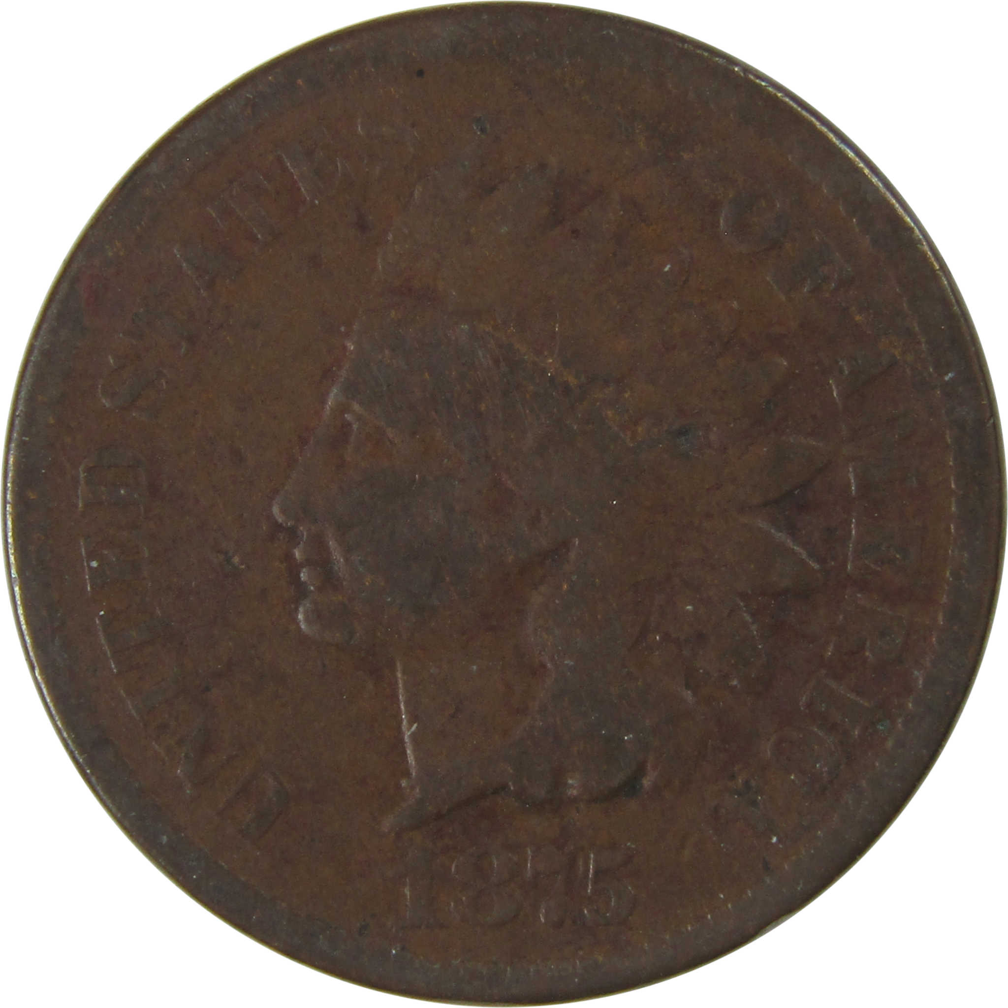 1875 Indian Head Cent G Good Penny 1c Coin SKU:I23279