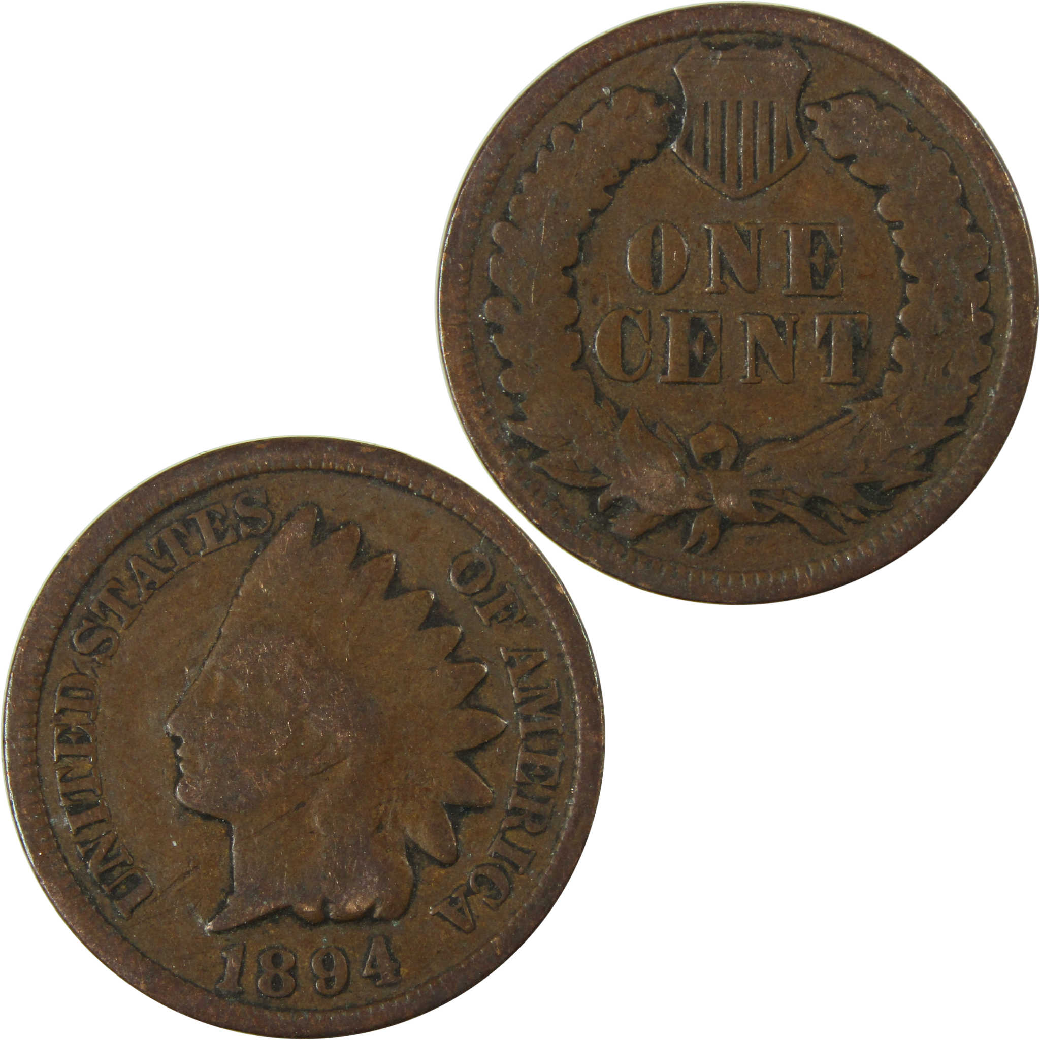 1894 Indian Head Cent G Good Details Penny 1c Coin SKU:I26550