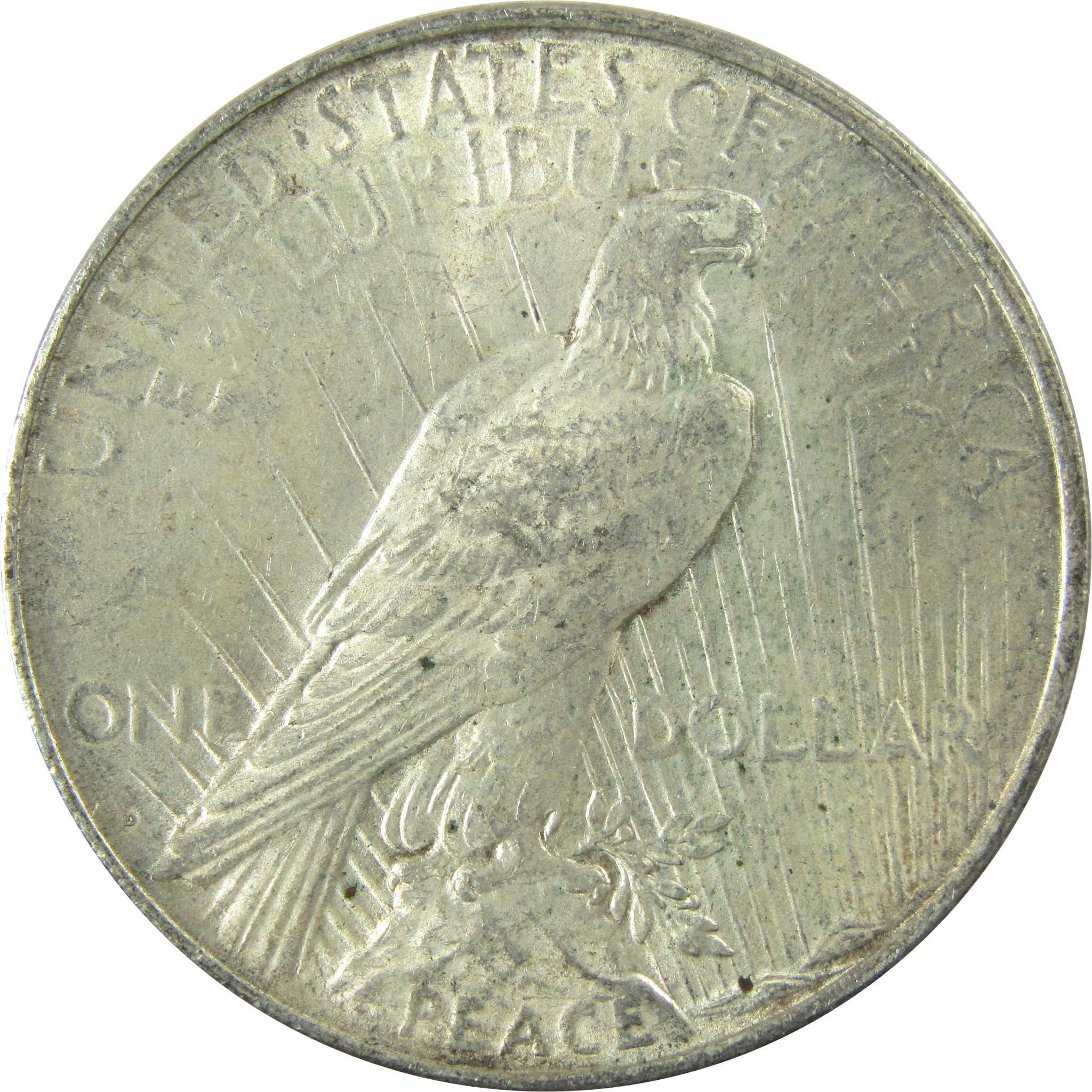 1923 D Peace Silver Dollar AU About Uncirculated $1 Coin SKU:I25195