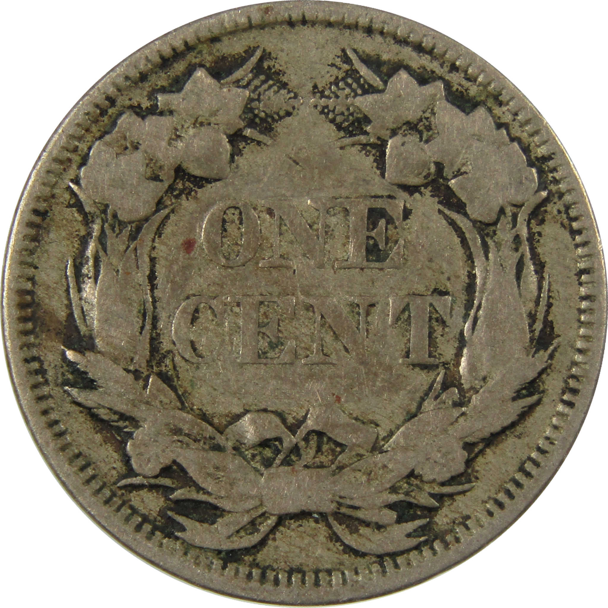1857 Flying Eagle Cent F Fine Details Penny 1c Coin SKU:I26962