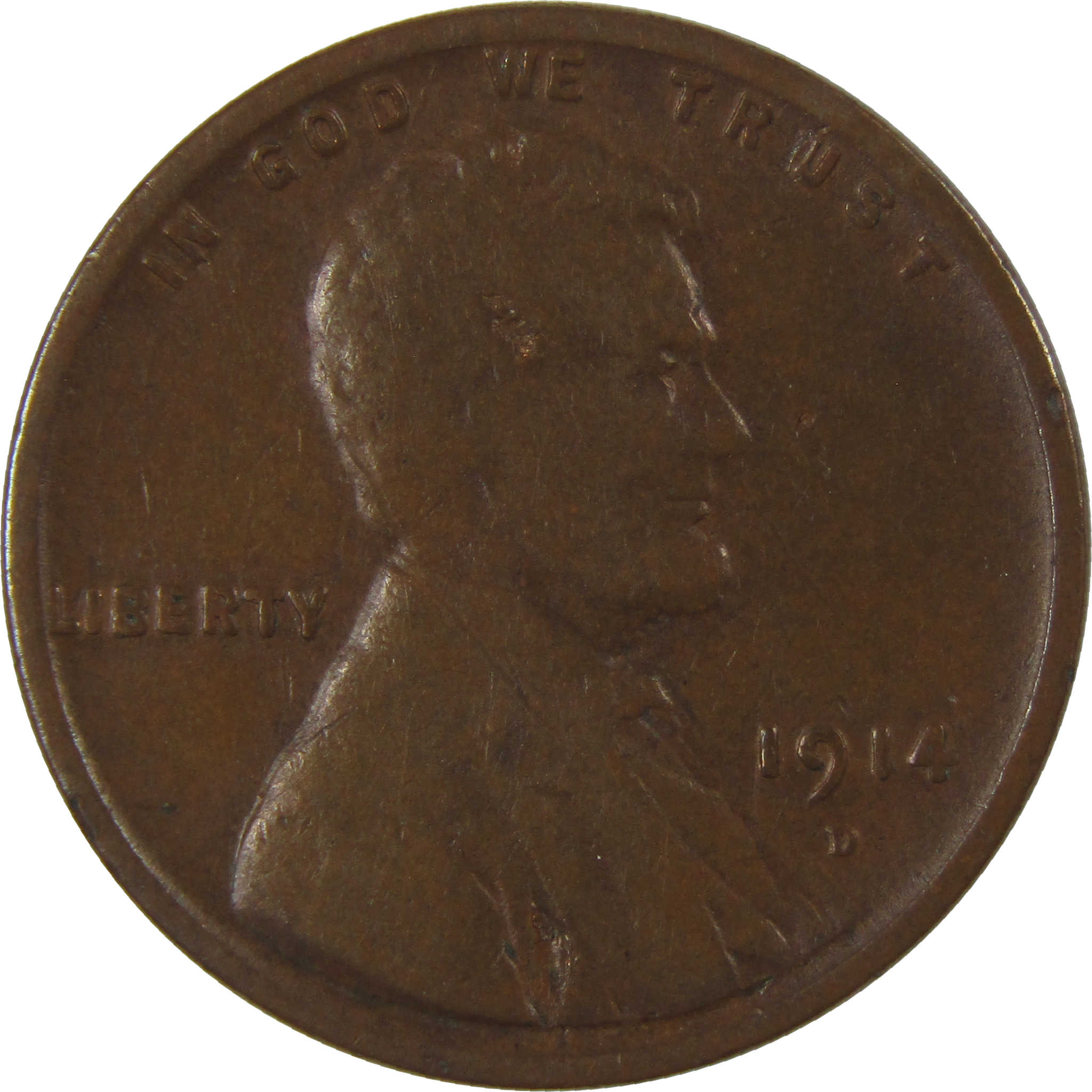1914 D Lincoln Wheat Cent VG Very Good Details Penny SKU:I23832
