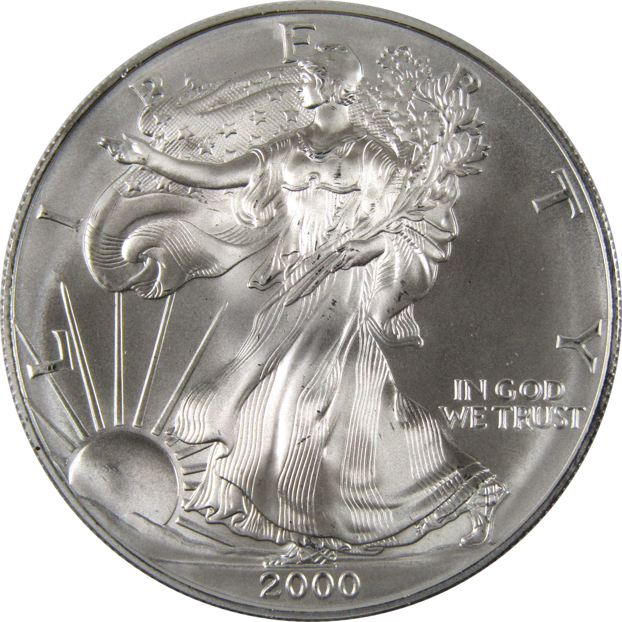 2000 American Eagle BU Uncirculated 1 oz .999 Silver Bullion $1 Coin