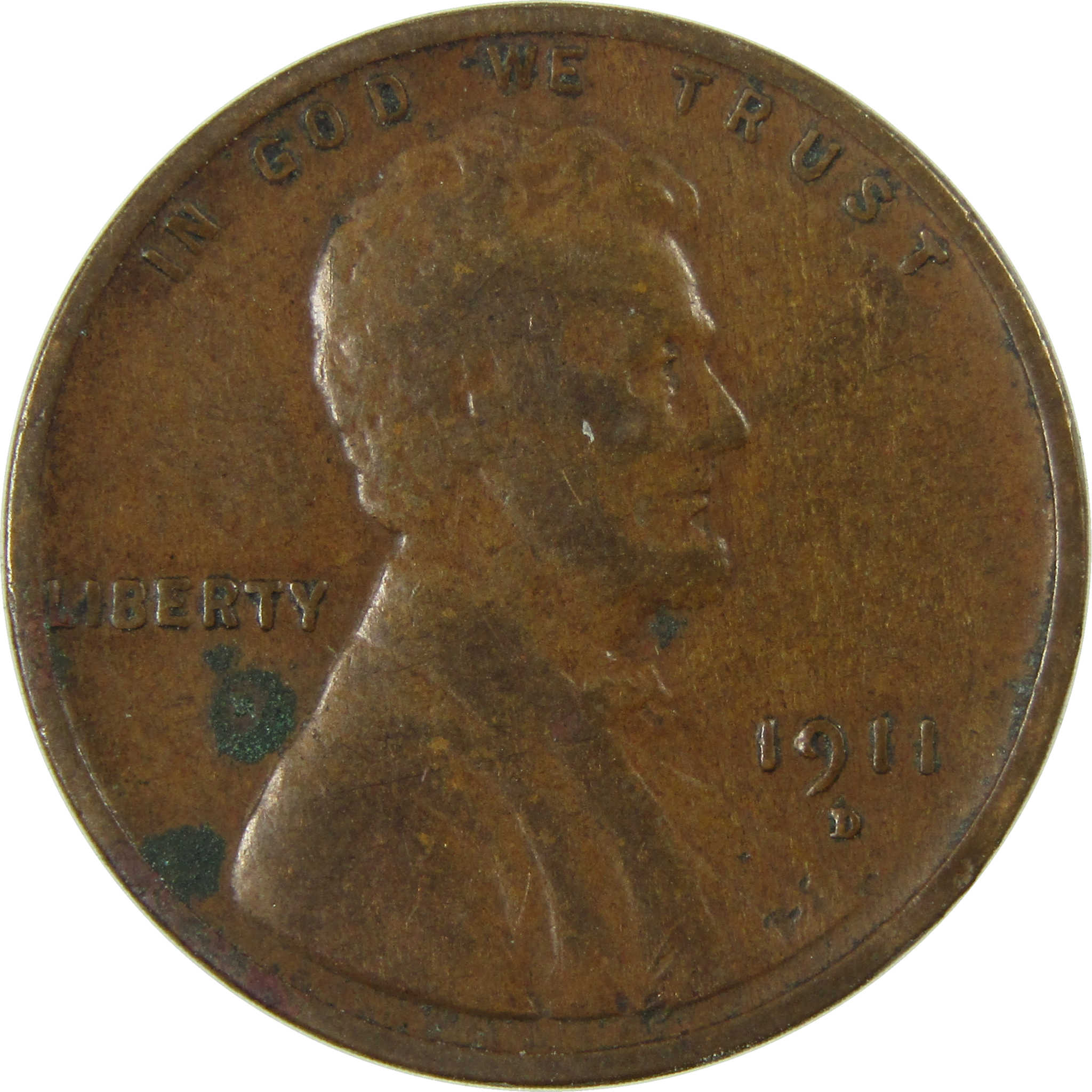 1911 D Lincoln Wheat Cent F Fine Details Penny 1c Coin SKU:I26864