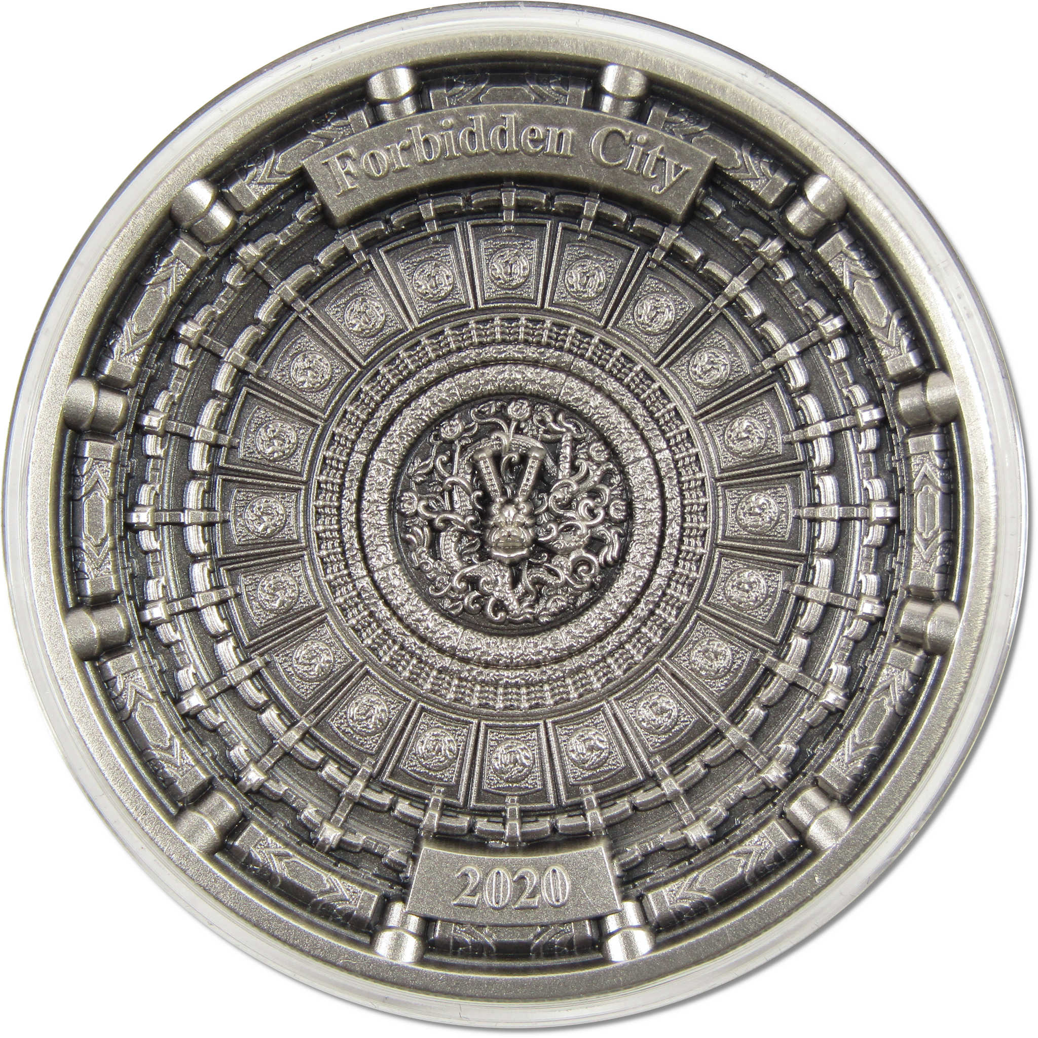 Forbidden City 100 g .999 Silver $10 Coin 2020 Solomon Islands COA