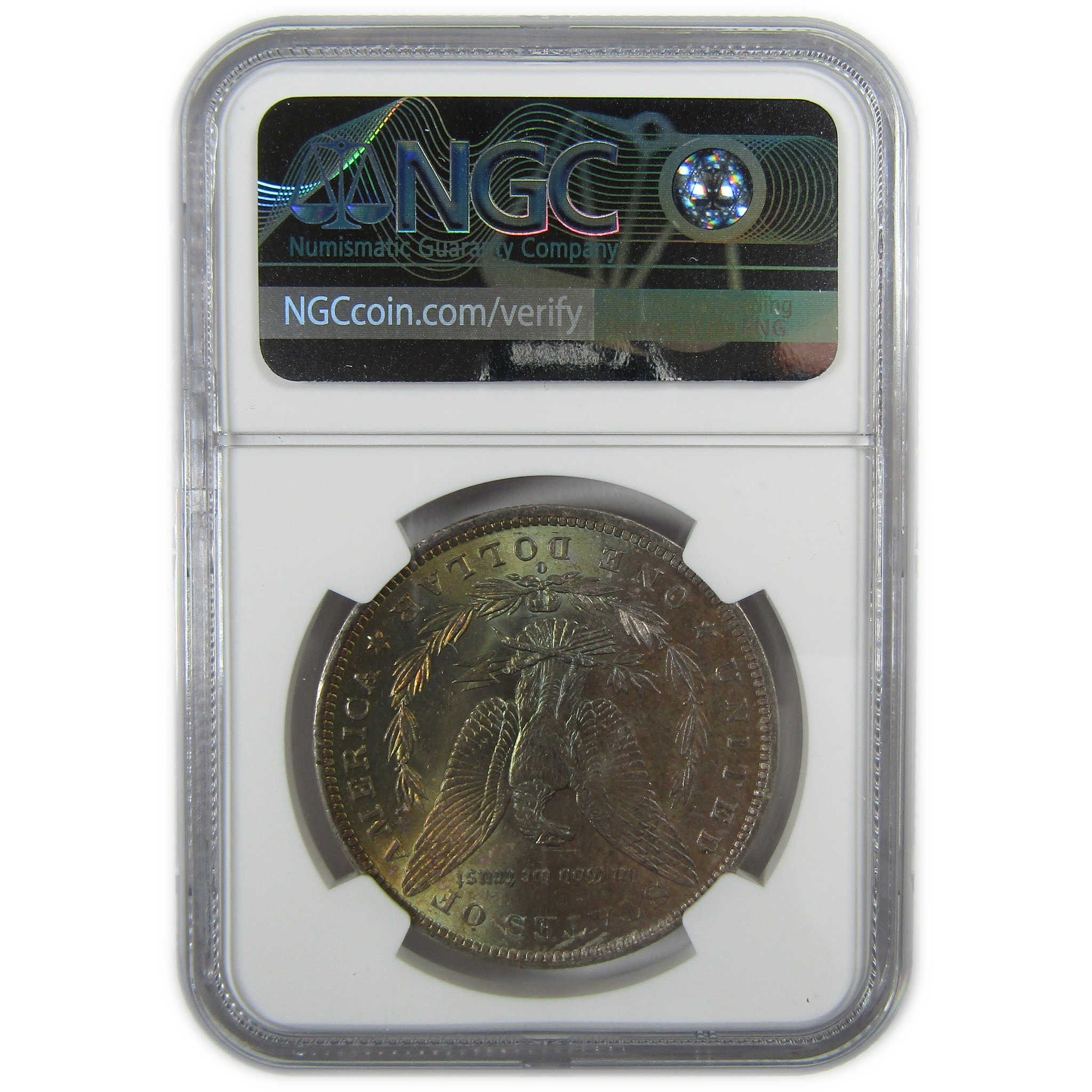 1884 O Morgan Silver Dollar MS 63 NGC Toned Reverse SKU:CP384