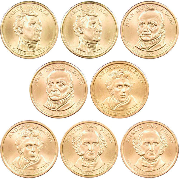 2008 P&D Presidential Dollar 8 Coin Set Uncirculated Mint State