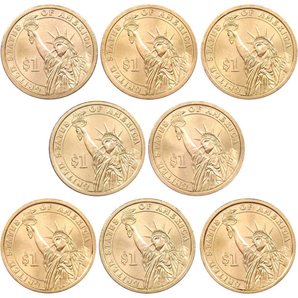 2010 P&D Presidential Dollar 8 Coin Set Uncirculated Mint State