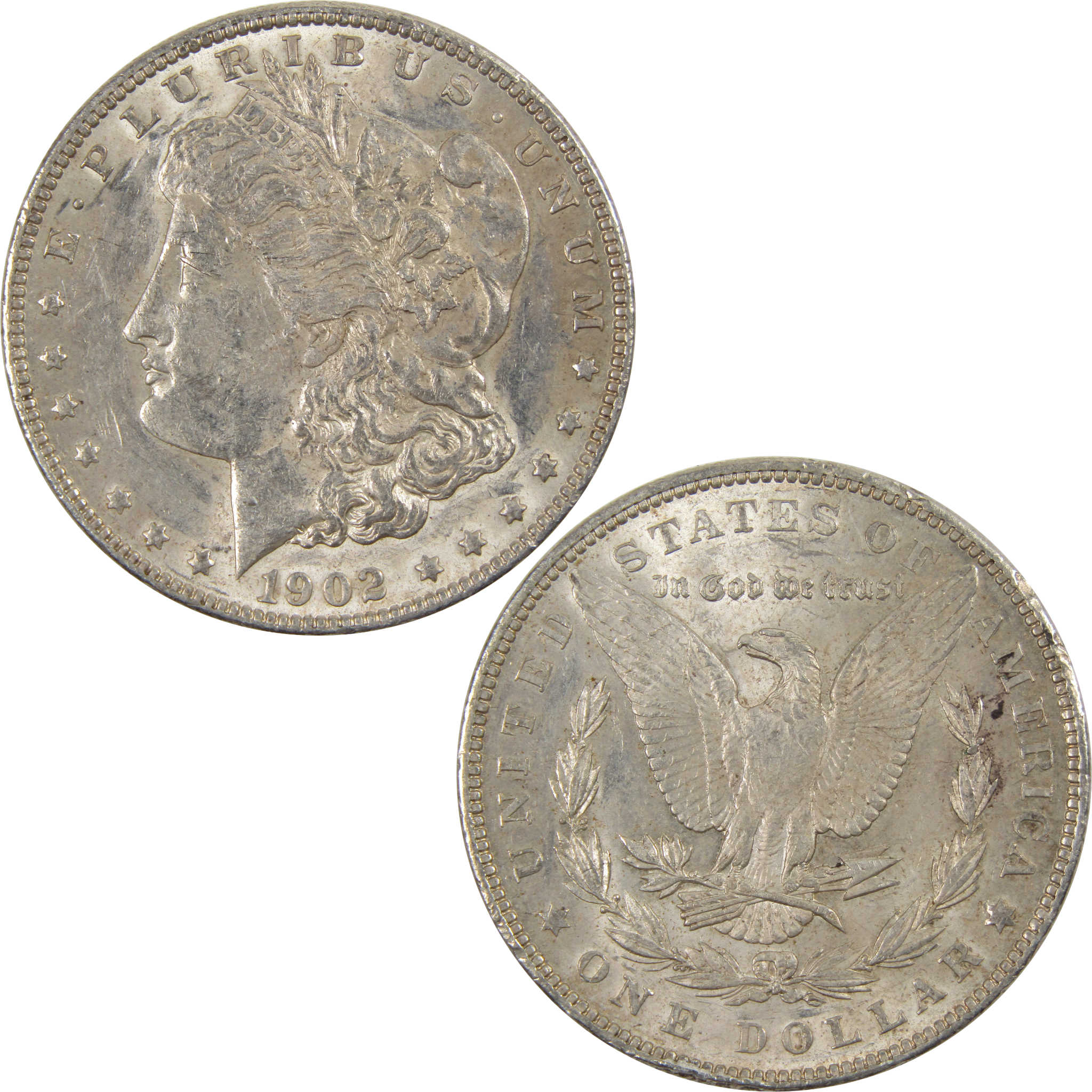 1902 Morgan Dollar AU About Uncirculated 90% Silver $1 Coin SKU:I8346 - Morgan coin - Morgan silver dollar - Morgan silver dollar for sale - Profile Coins &amp; Collectibles