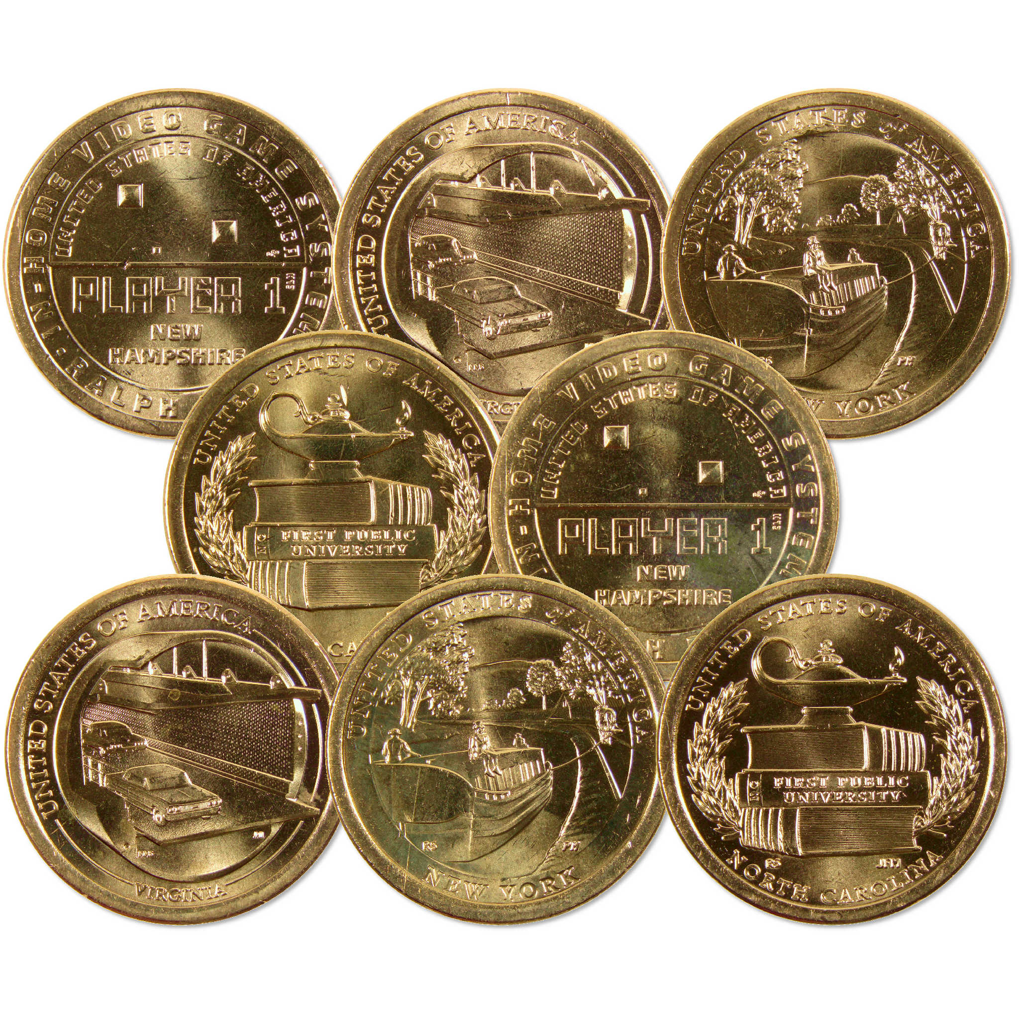 アンディアイアン＆オッキー ボブルヘッド 2体セット Occy Andy　激レア 2021 P&D American Innovation Dollar 8 Coin Set Uncirculated Mint State