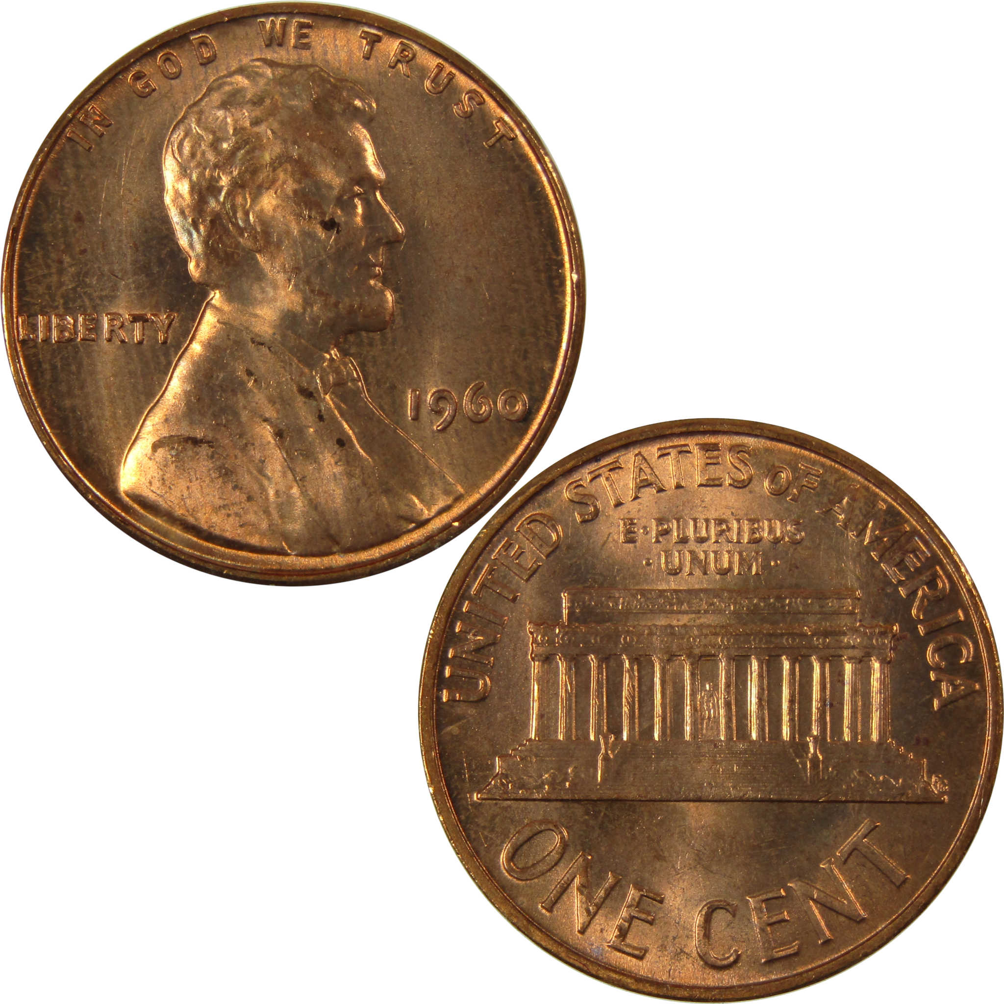 1960 Small Date Lincoln Memorial 1c Uncirculated Mint State SKU:I26576