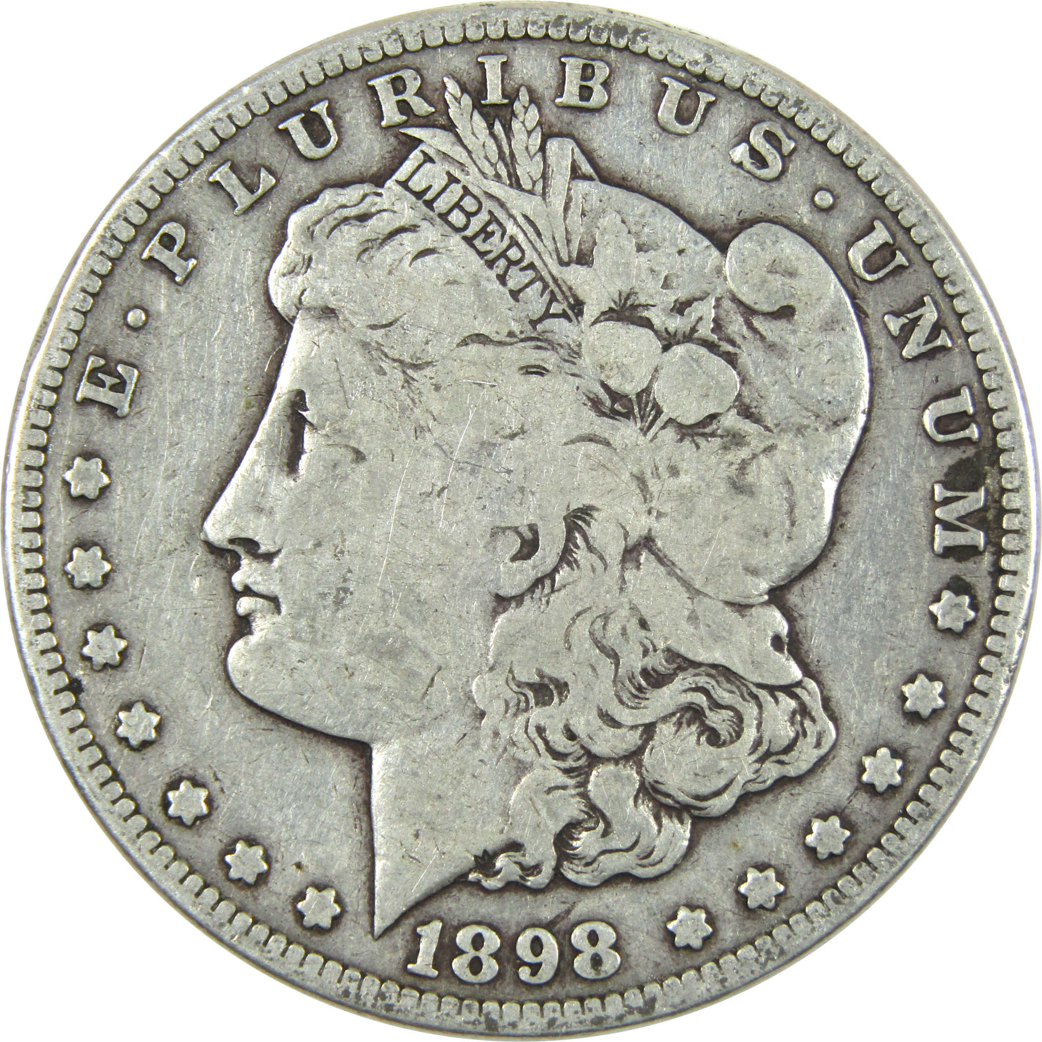 1898 S Morgan Dollar VG Very Good Silver $1 Coin SKU:I14637 - Morgan coin - Morgan silver dollar - Morgan silver dollar for sale - Profile Coins &amp; Collectibles