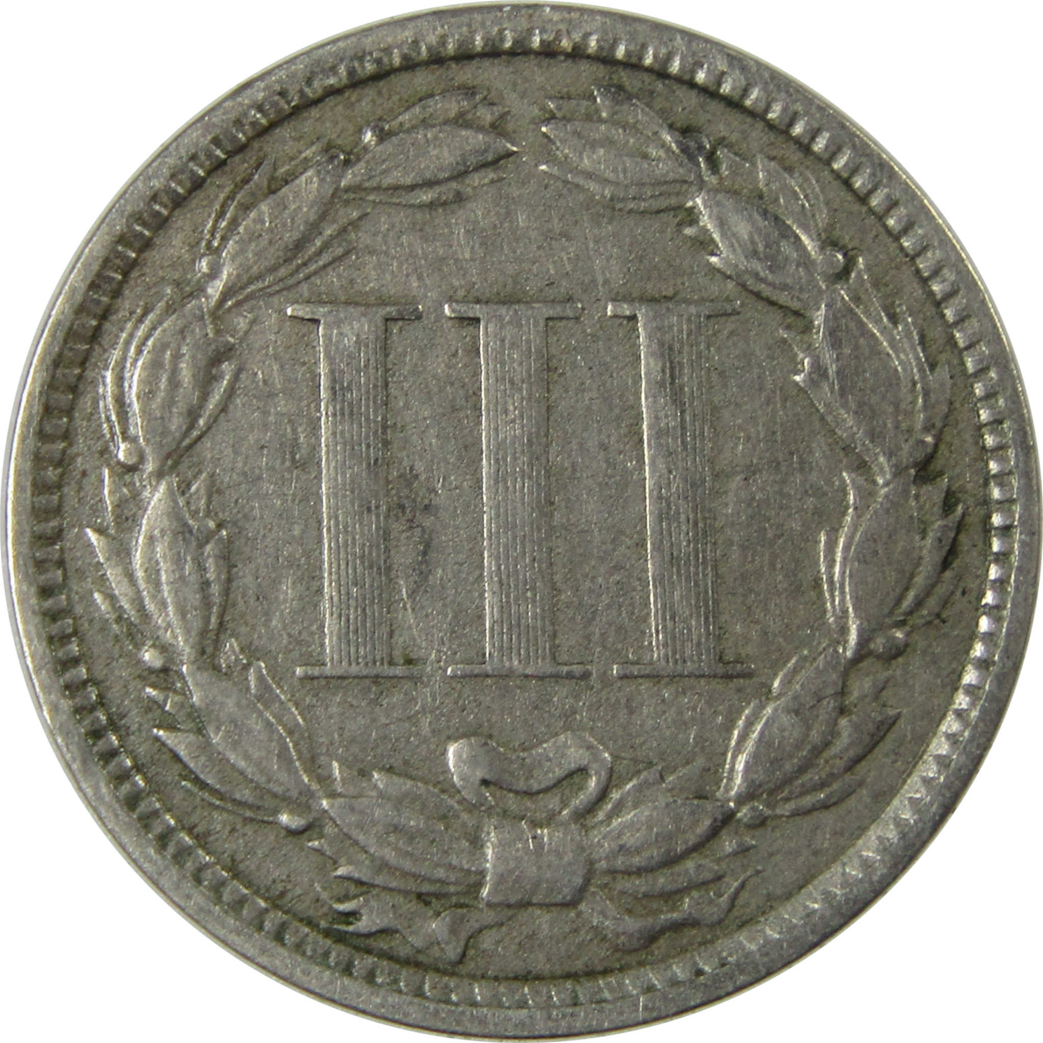 1871 Nickel Three Cent Piece VF Very Fine 3c Coin SKU:I25893