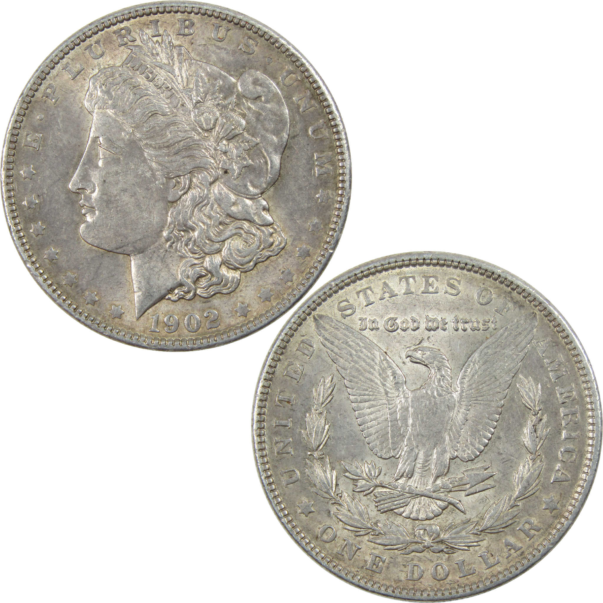 1902 Morgan Dollar AU About Uncirculated Silver $1 Coin SKU:I11811 - Morgan coin - Morgan silver dollar - Morgan silver dollar for sale - Profile Coins &amp; Collectibles