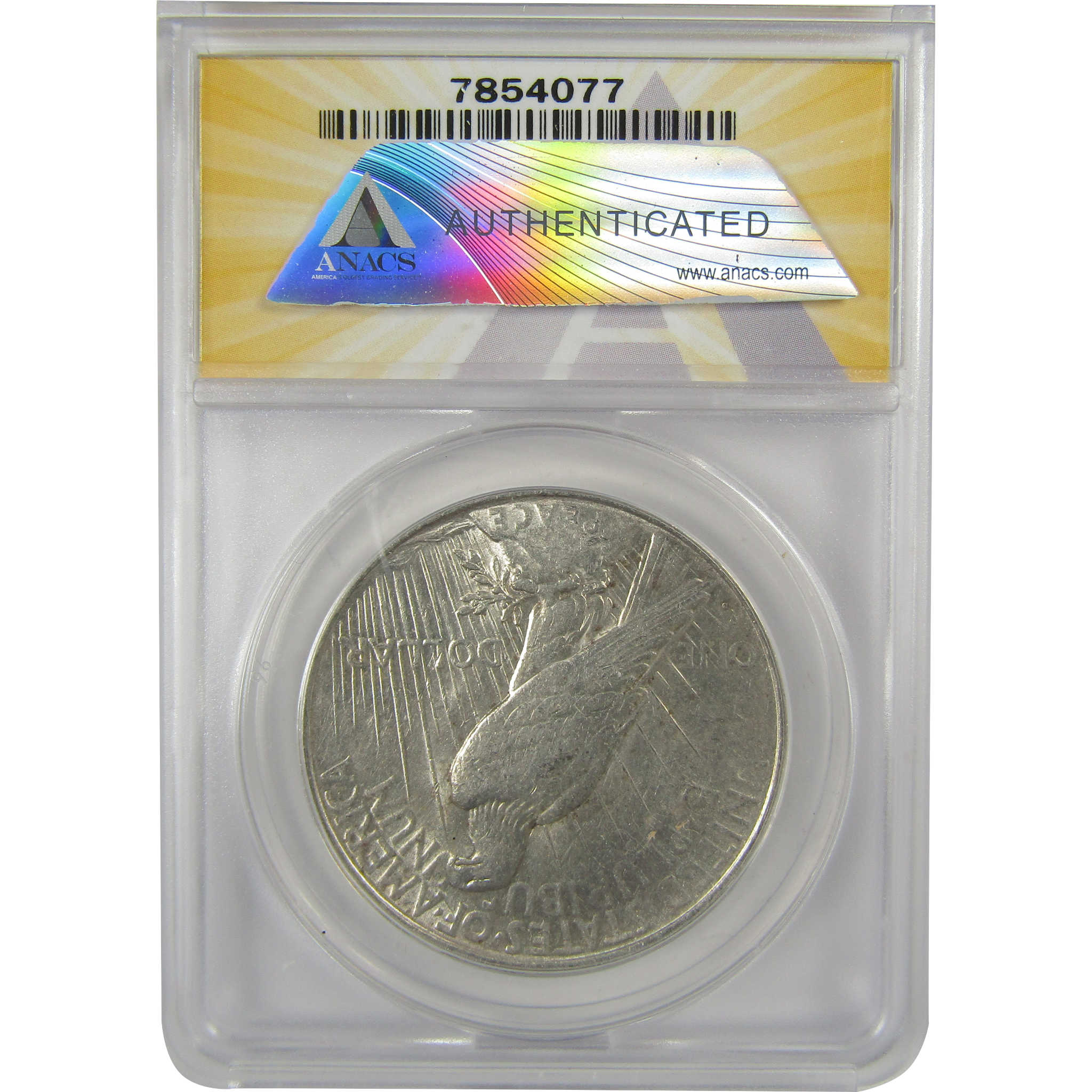 1923 D Peace Dollar AU 55 Details ANACS Silver $1 Coin SKU:I20357