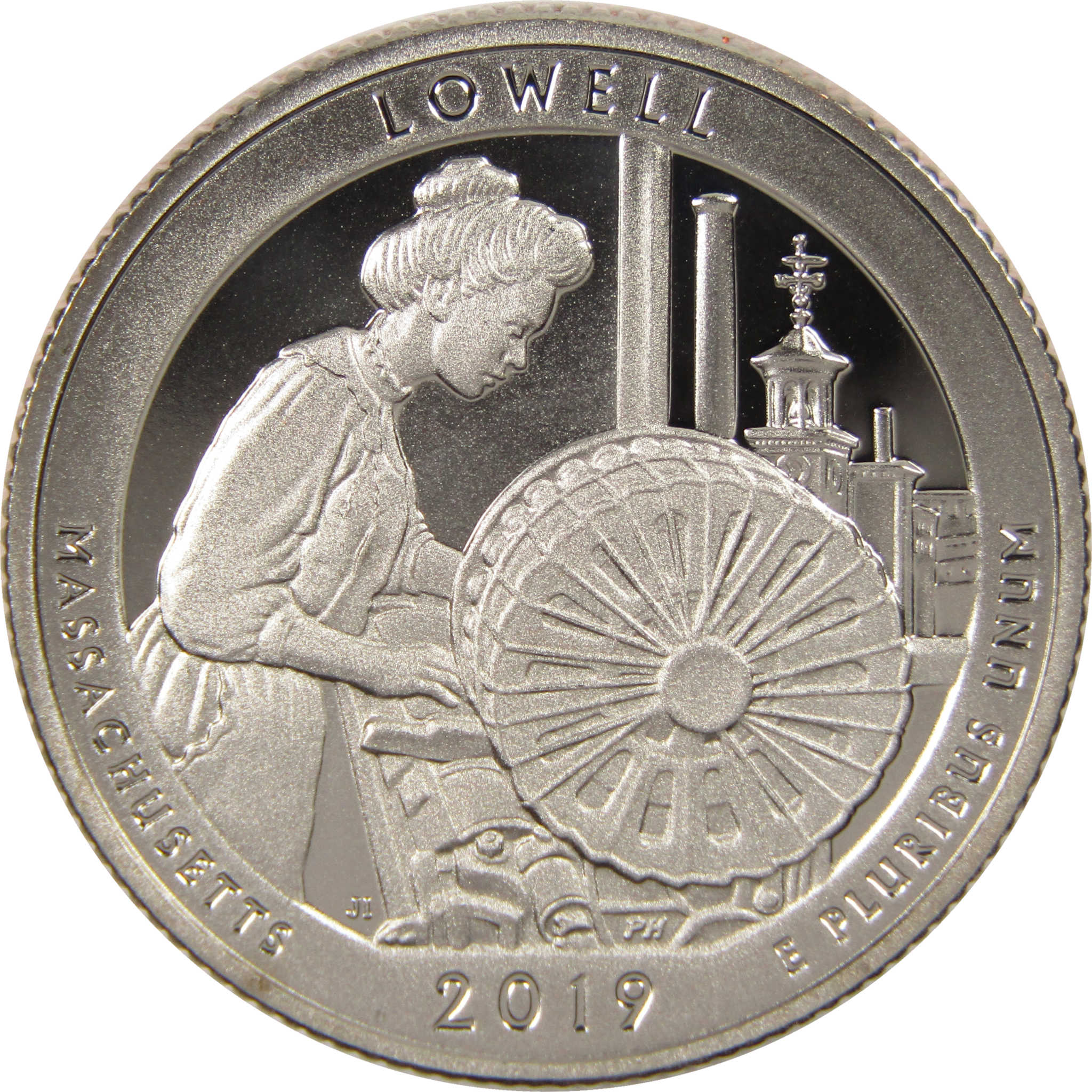 2019 S Lowell NHP National Park Quarter Choice Proof Clad ATB 25c Coin