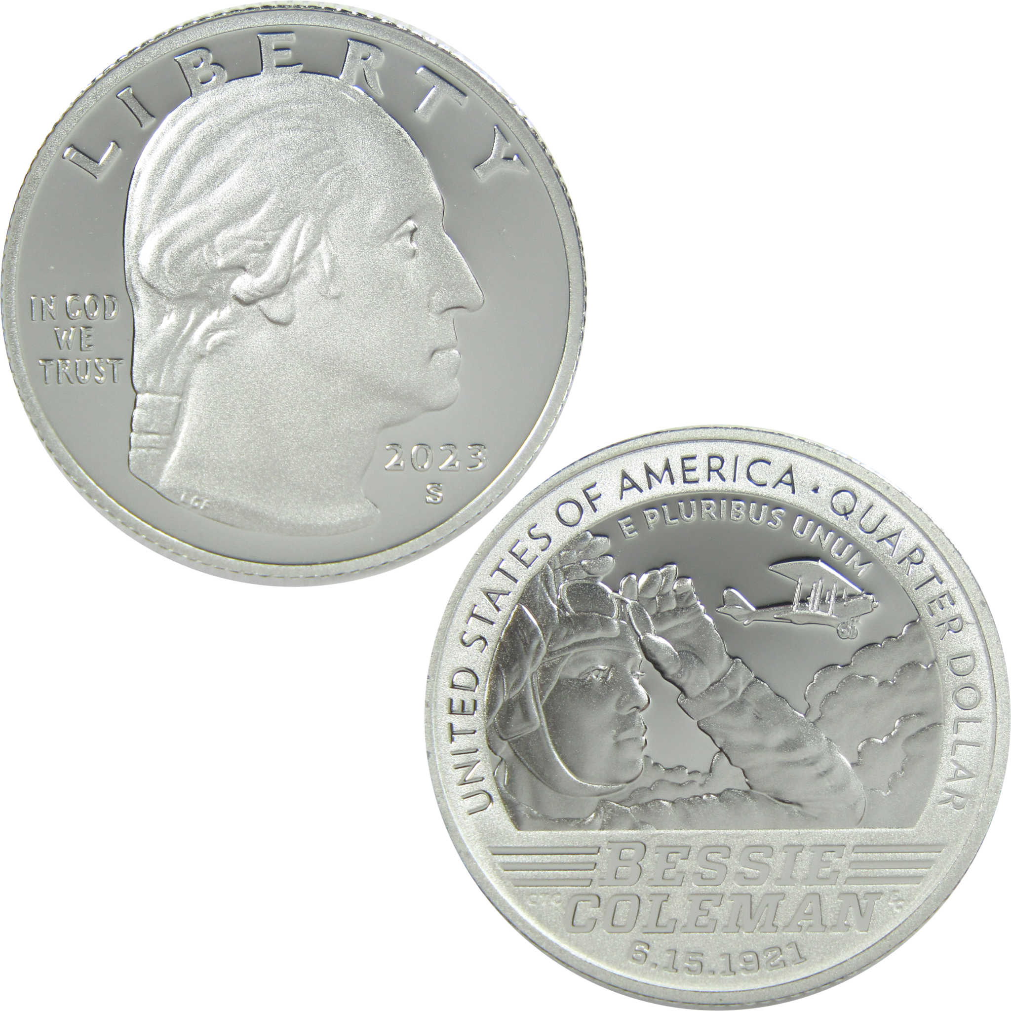 2023 S Bessie Coleman American Women Quarter Choice Proof .999 Silver