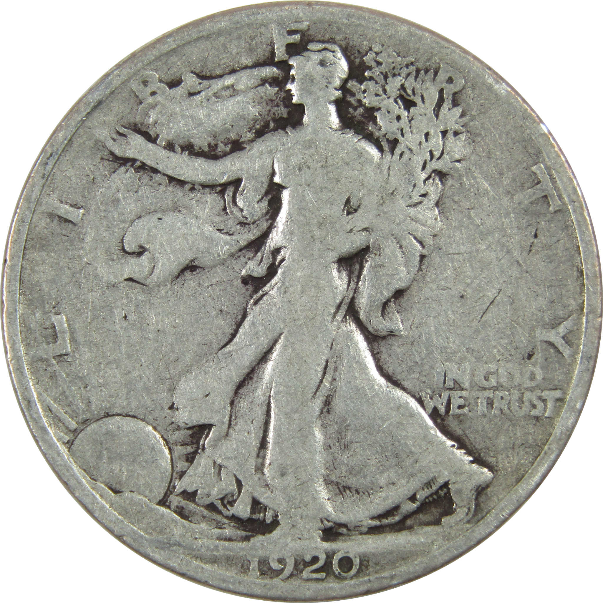 1920 Liberty Walking Half Dollar G Good Silver 50c Coin SKU:I13043