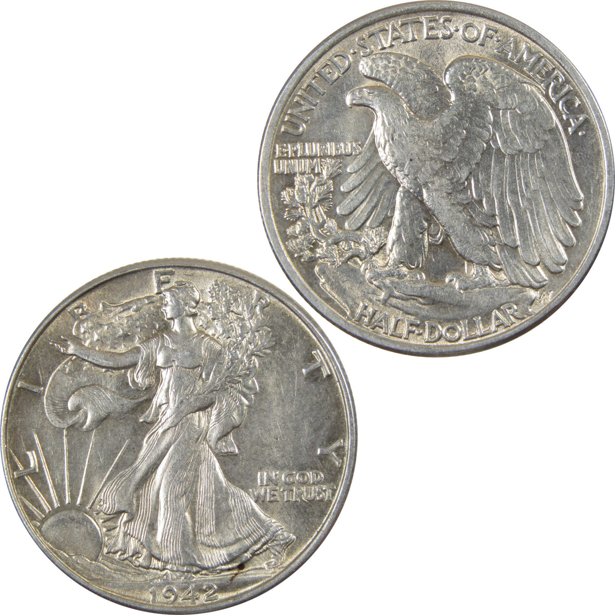 1942 Liberty Walking Silver 50c Borderline Uncirculated SKU:I28681
