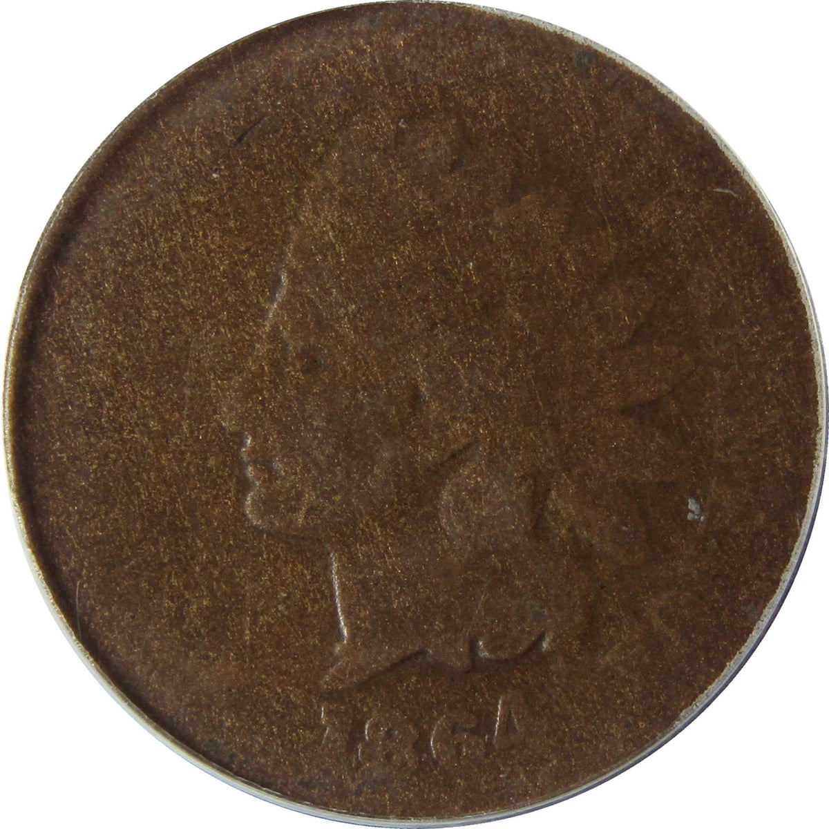 1864 L Indian Head Bronze Cent AG 3 ANACS Penny 1c Coin SKU:I27962