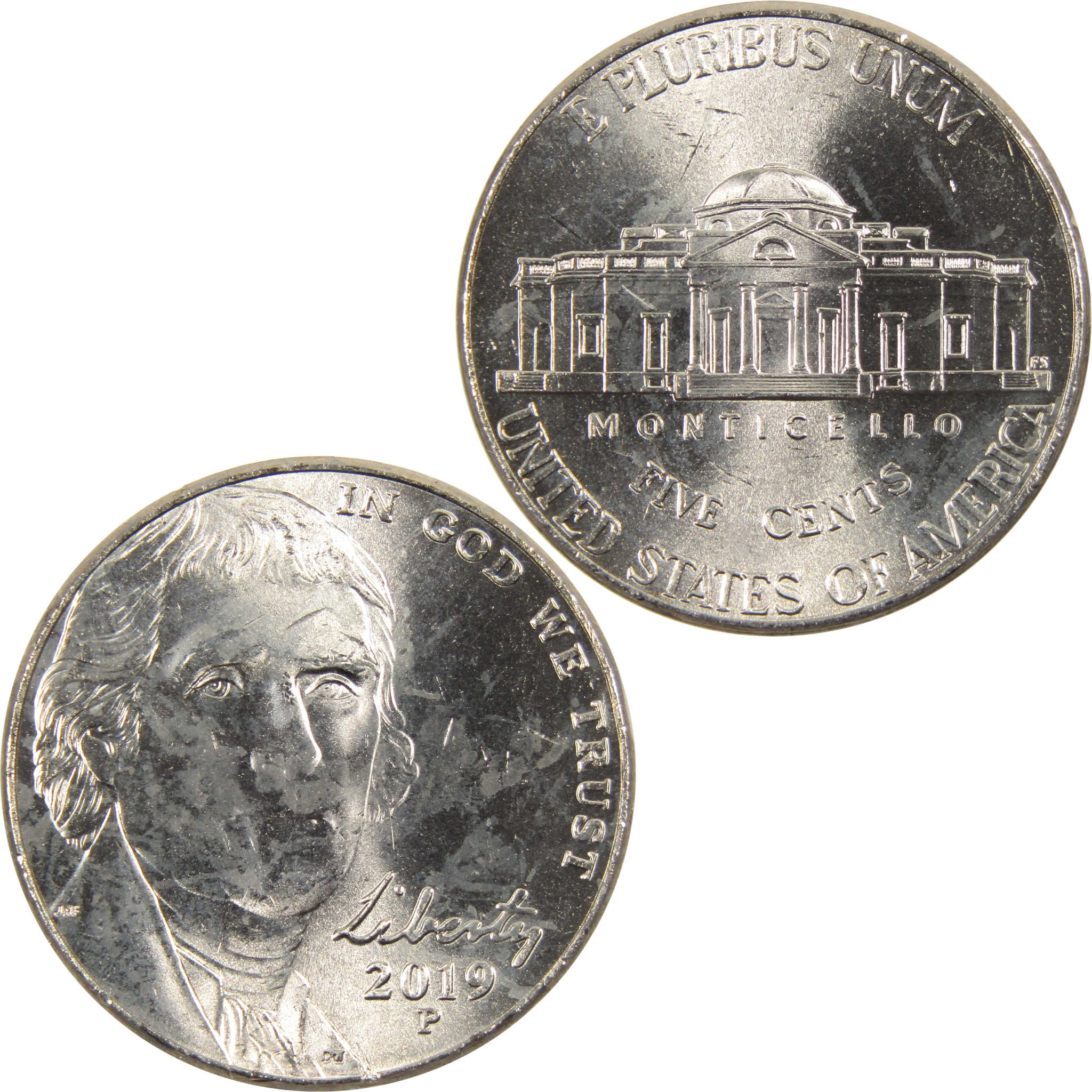 2019 P Jefferson Nickel BU Uncirculated 5c Coin