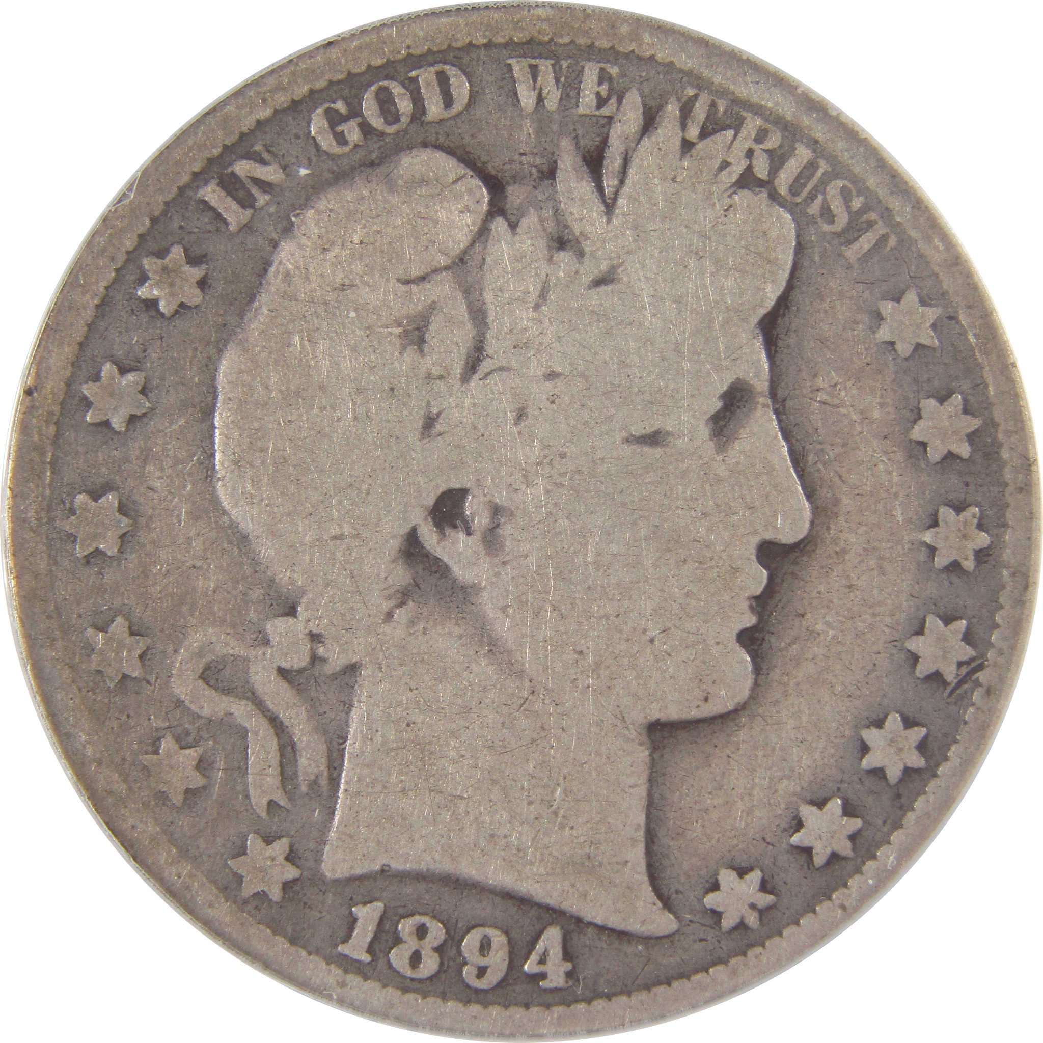 1894 Barber Half Dollar G 6 ANACS Silver 50c Coin SKU:I17488