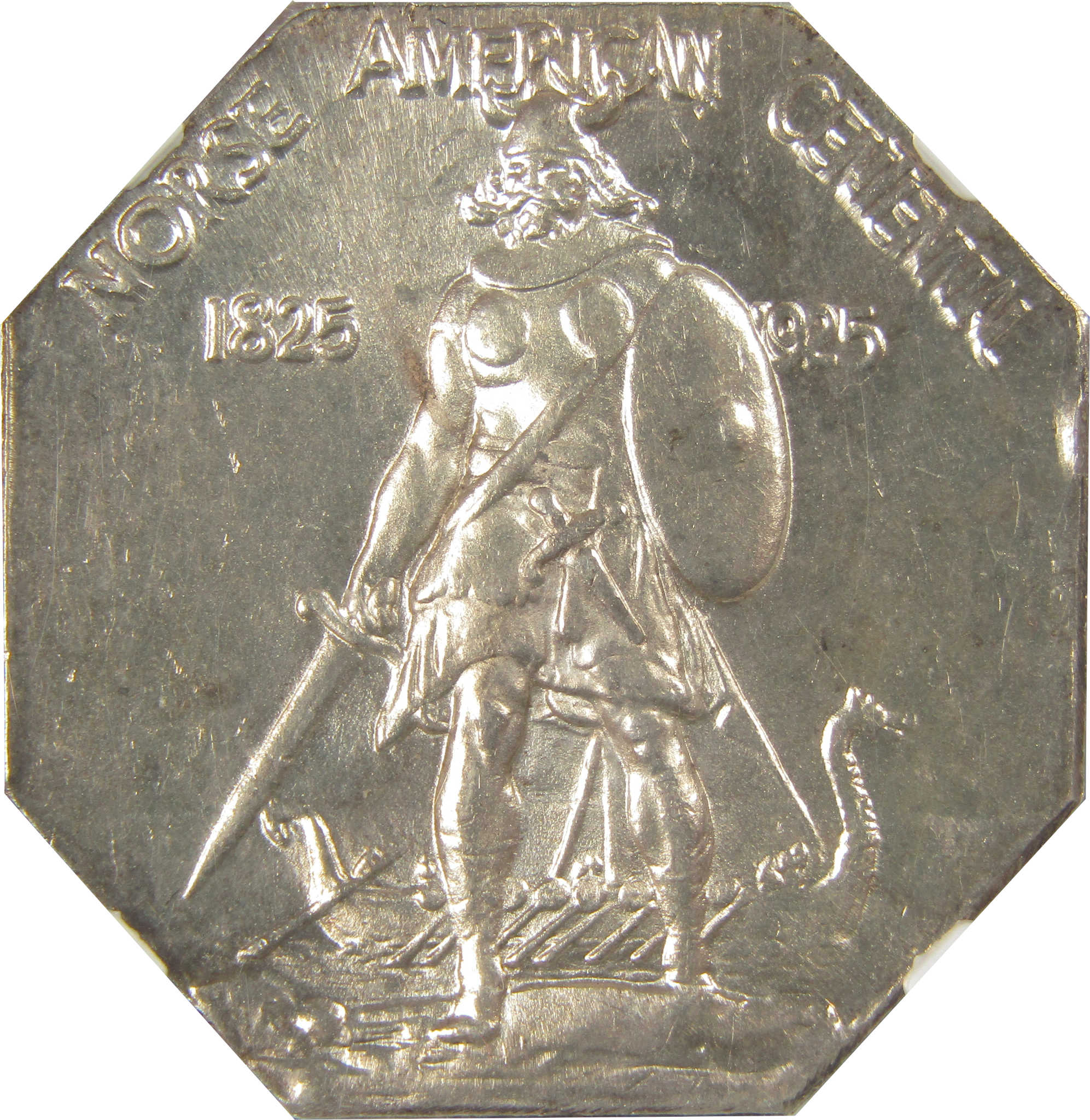 1925 Norse American Medal Thick Silver MS 64 NGC SKU:I20572