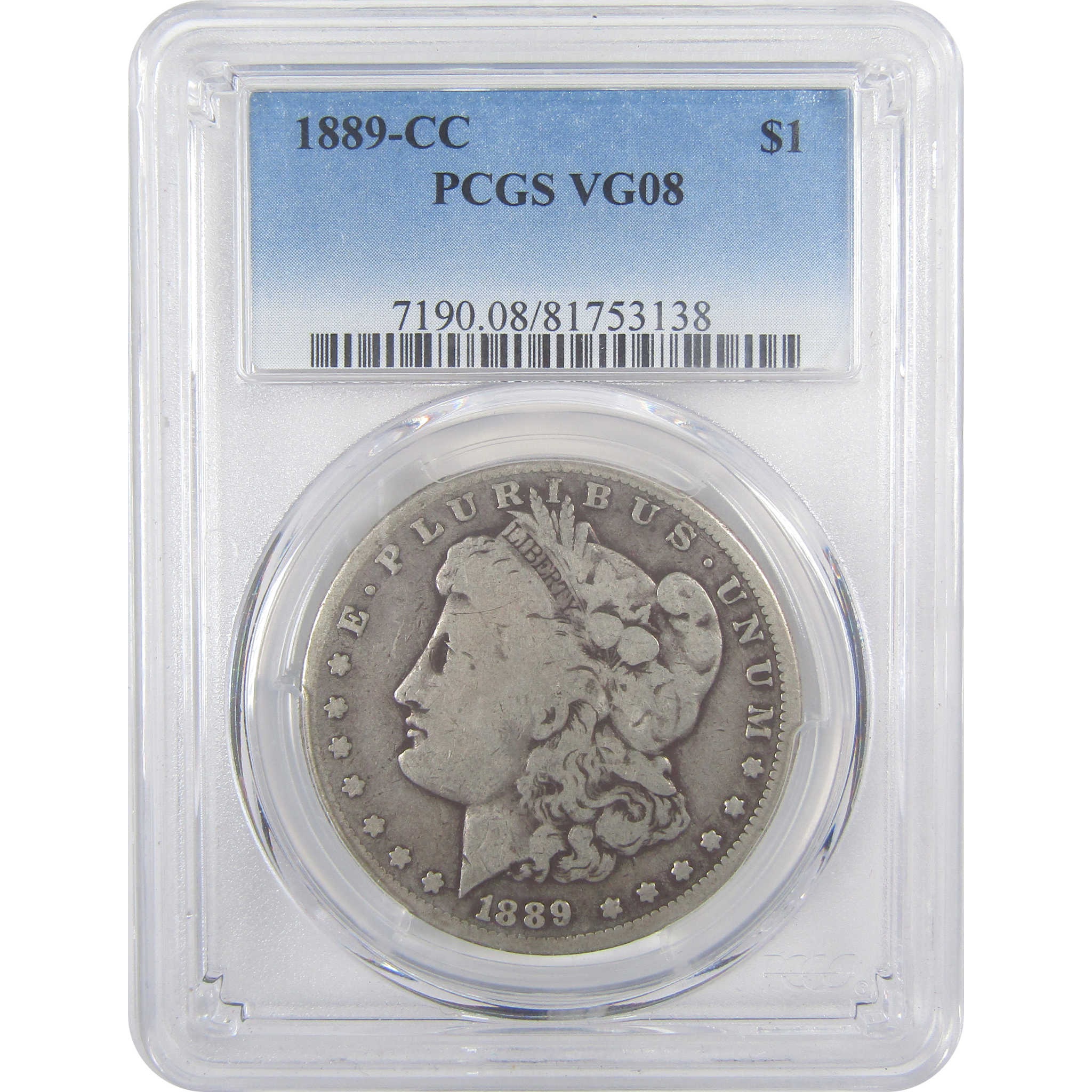 1889 CC Morgan Dollar VG 8 PCGS Silver $1 Coin SKU:I16668 - Morgan coin - Morgan silver dollar - Morgan silver dollar for sale - Profile Coins &amp; Collectibles