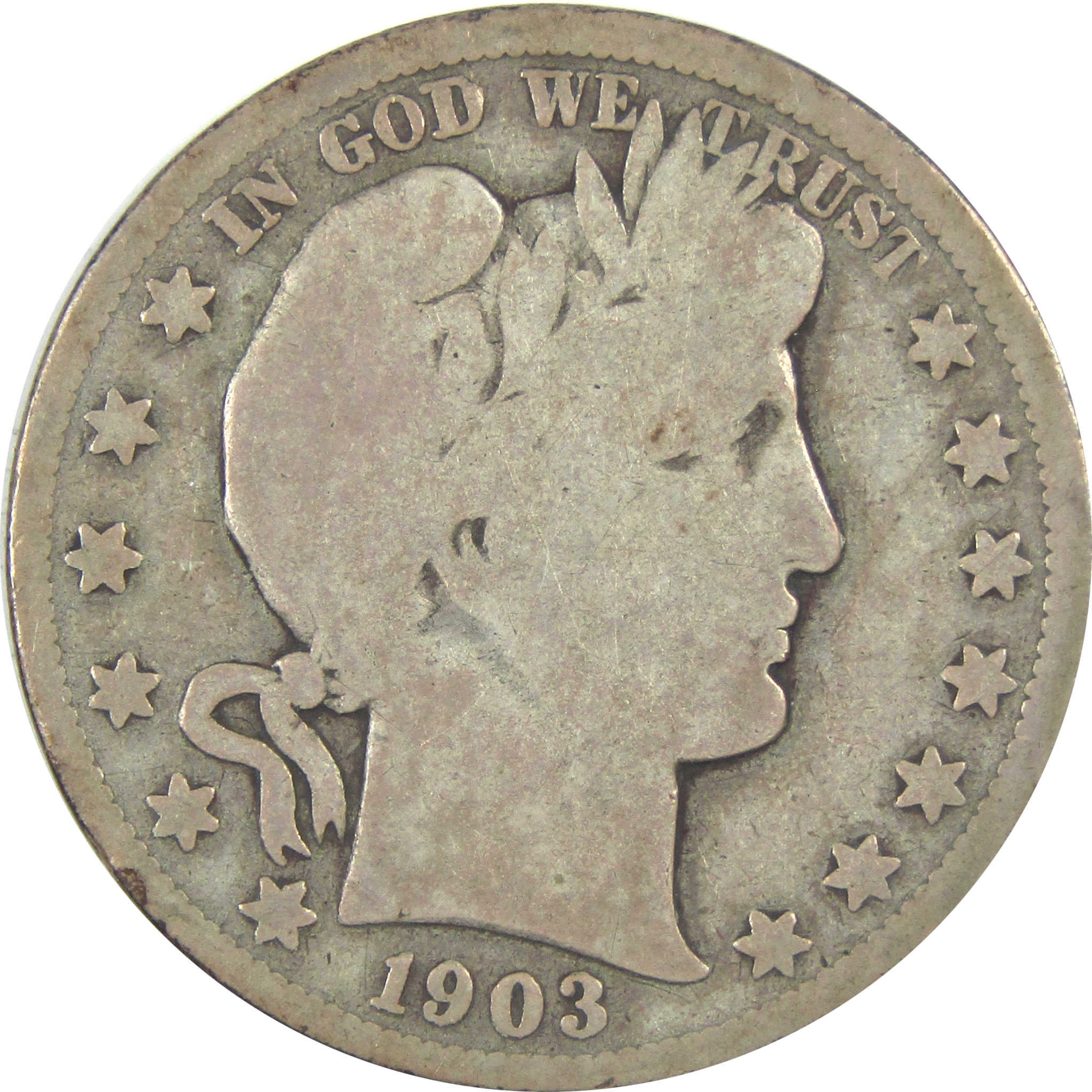 1903 O Barber Half Dollar G Good Silver 50c Coin SKU:I15573