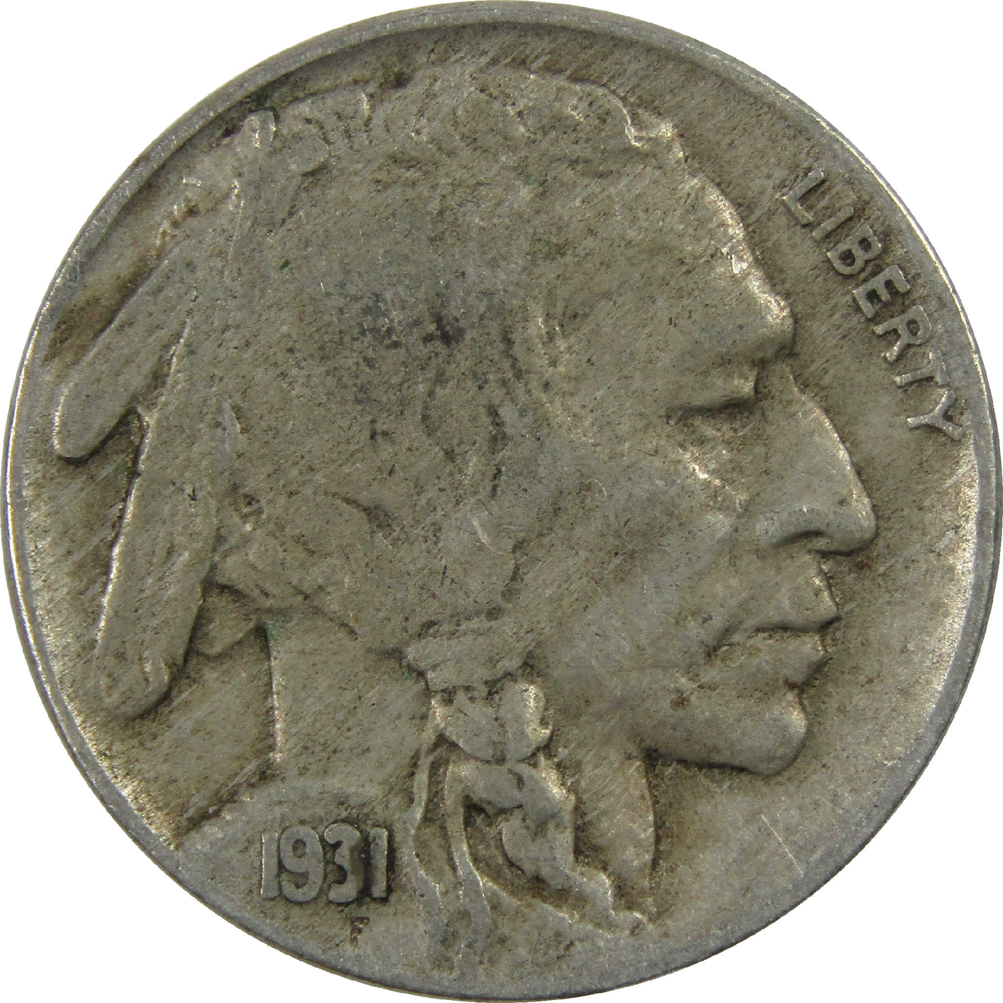 1931 S Indian Head Buffalo Nickel VF Very Fine 5c Coin SKU:I12613