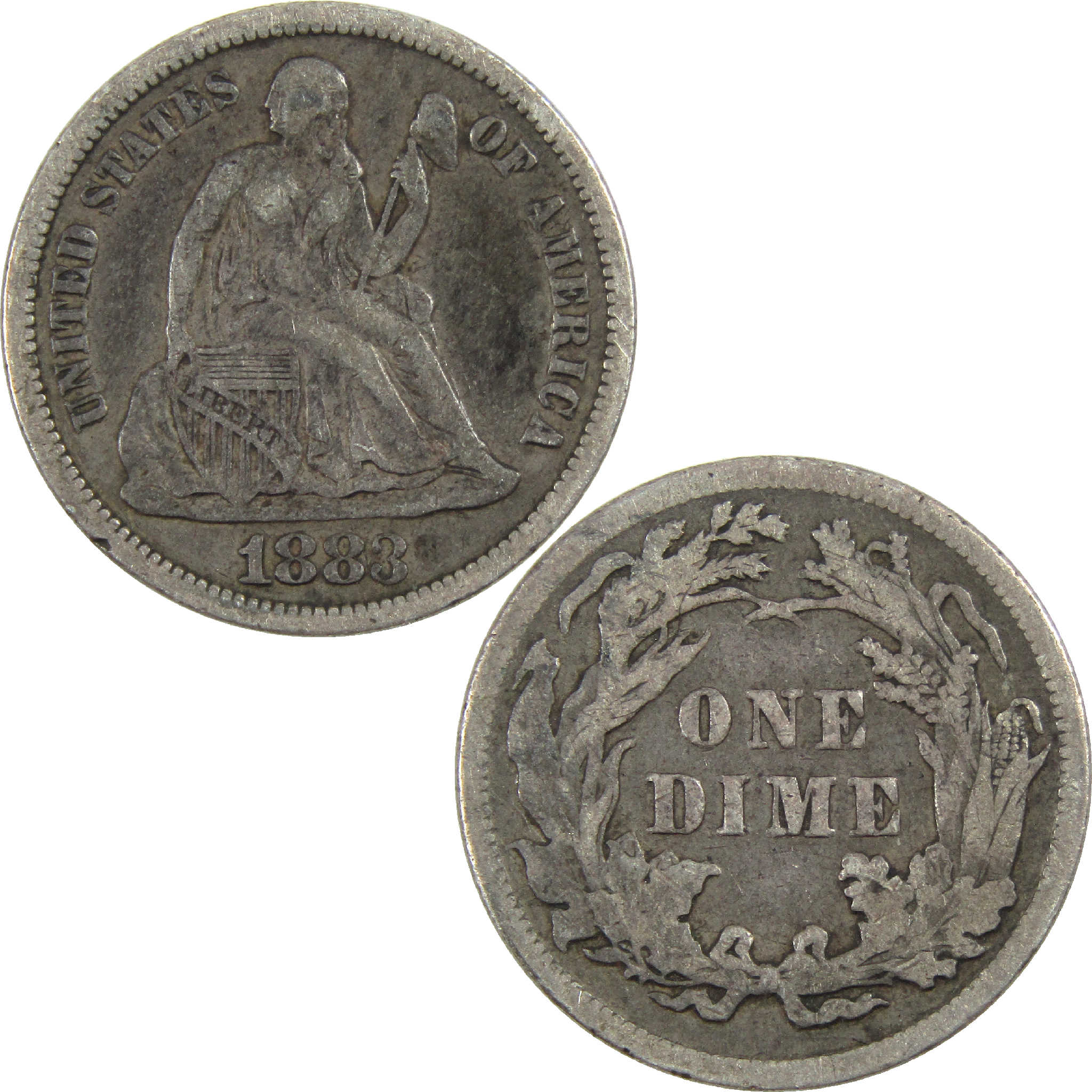 1883 Seated Liberty Dime VF Very Fine Silver 10c Coin SKU:I12272