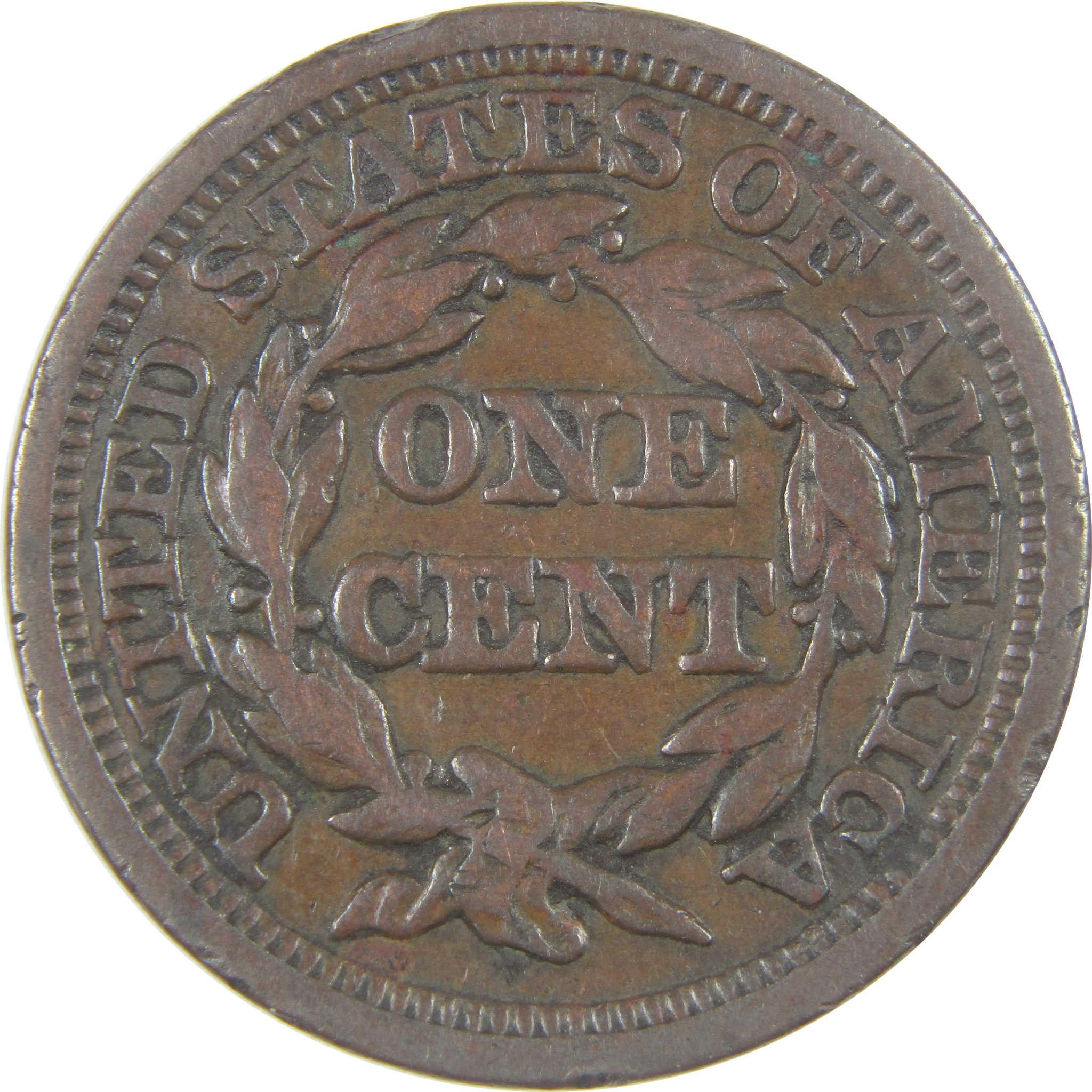 1848 Braided Hair Large Cent VF Very Fine Details Copper SKU:I17121