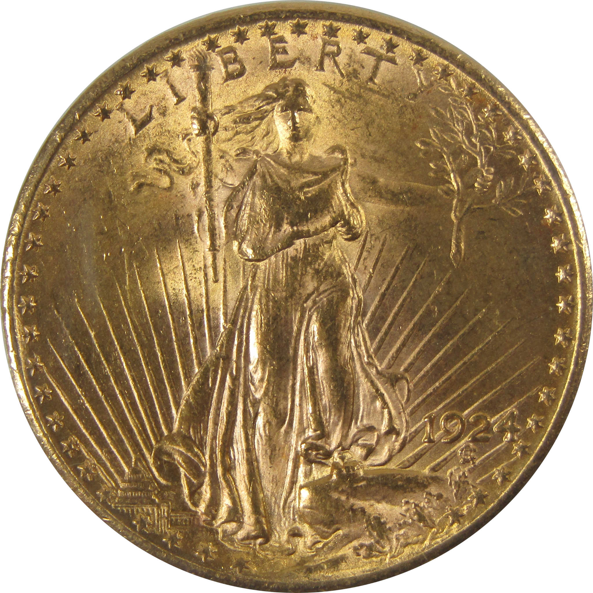 1924 Saint-Gaudens Double Eagle AU About Uncirculated Gold $20 Coin