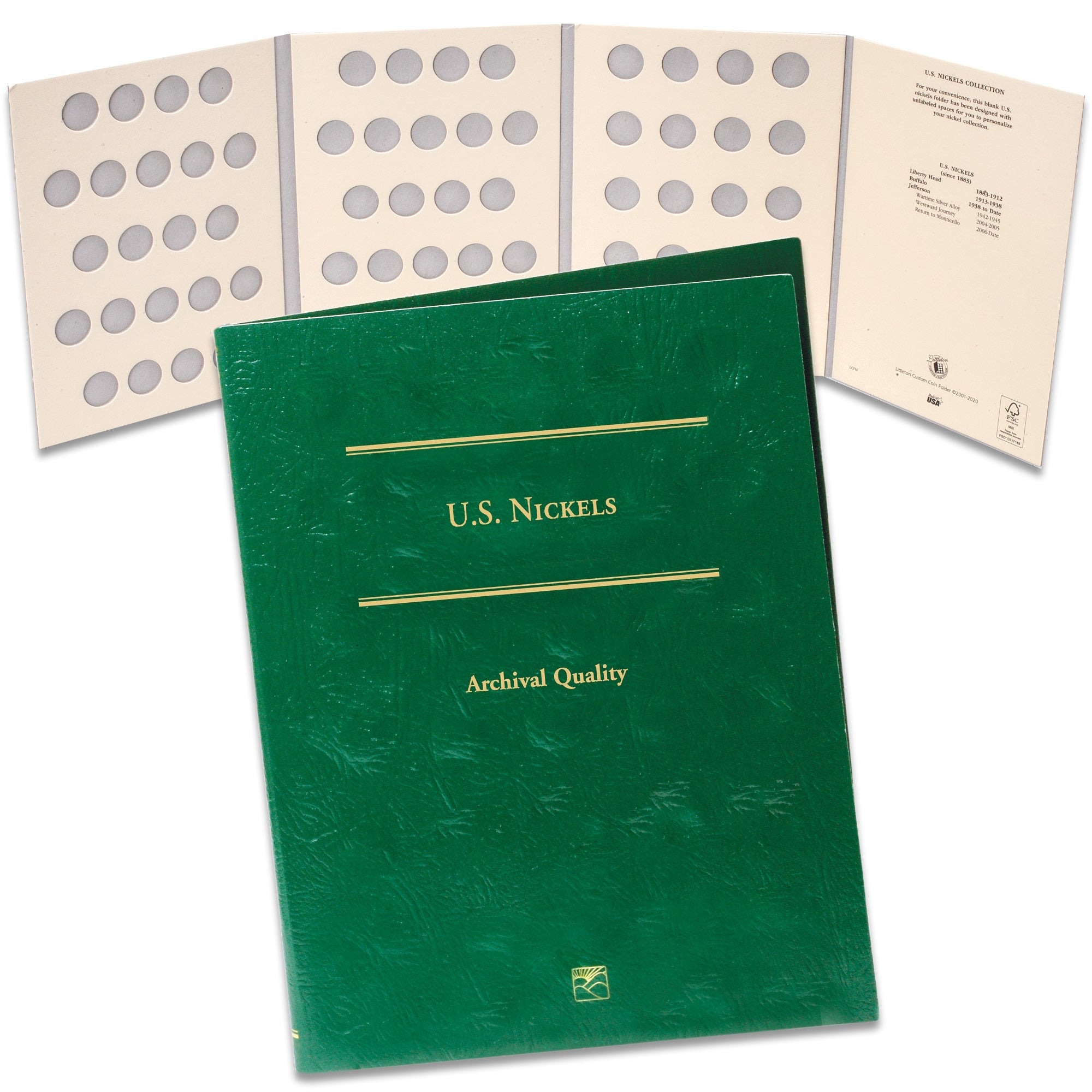 Blank U.S Nickel Folder Littleton Coin Company