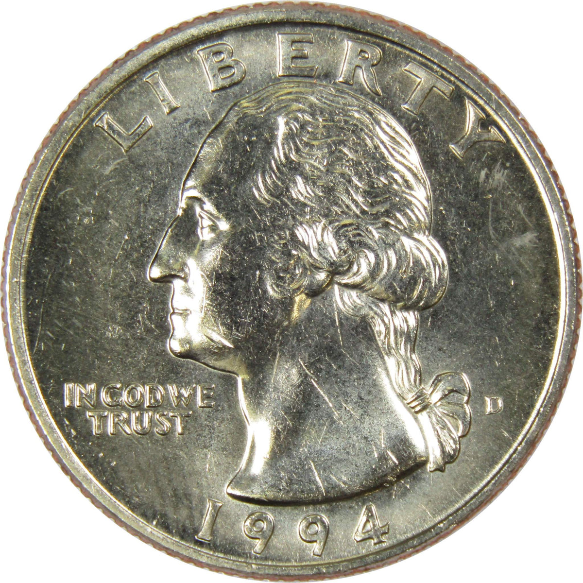 1994 D Washington Quarter Clad Uncirculated Mint State 25c Coin