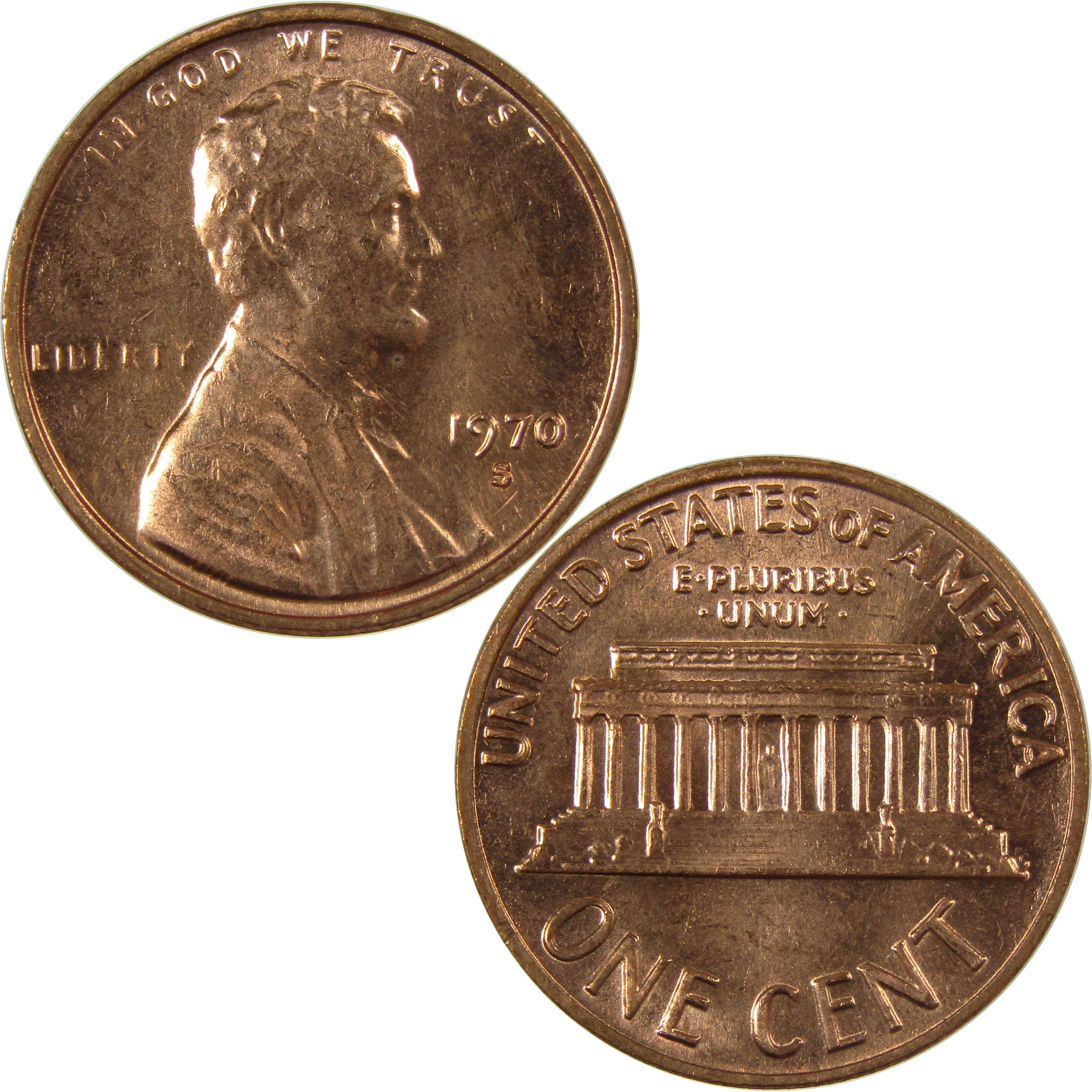1970 S Small Date Lincoln Memorial Cent Uncirculated SKU:I27842